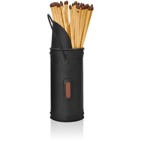 The Fireside Range Match Holder & Matches Black 20cm