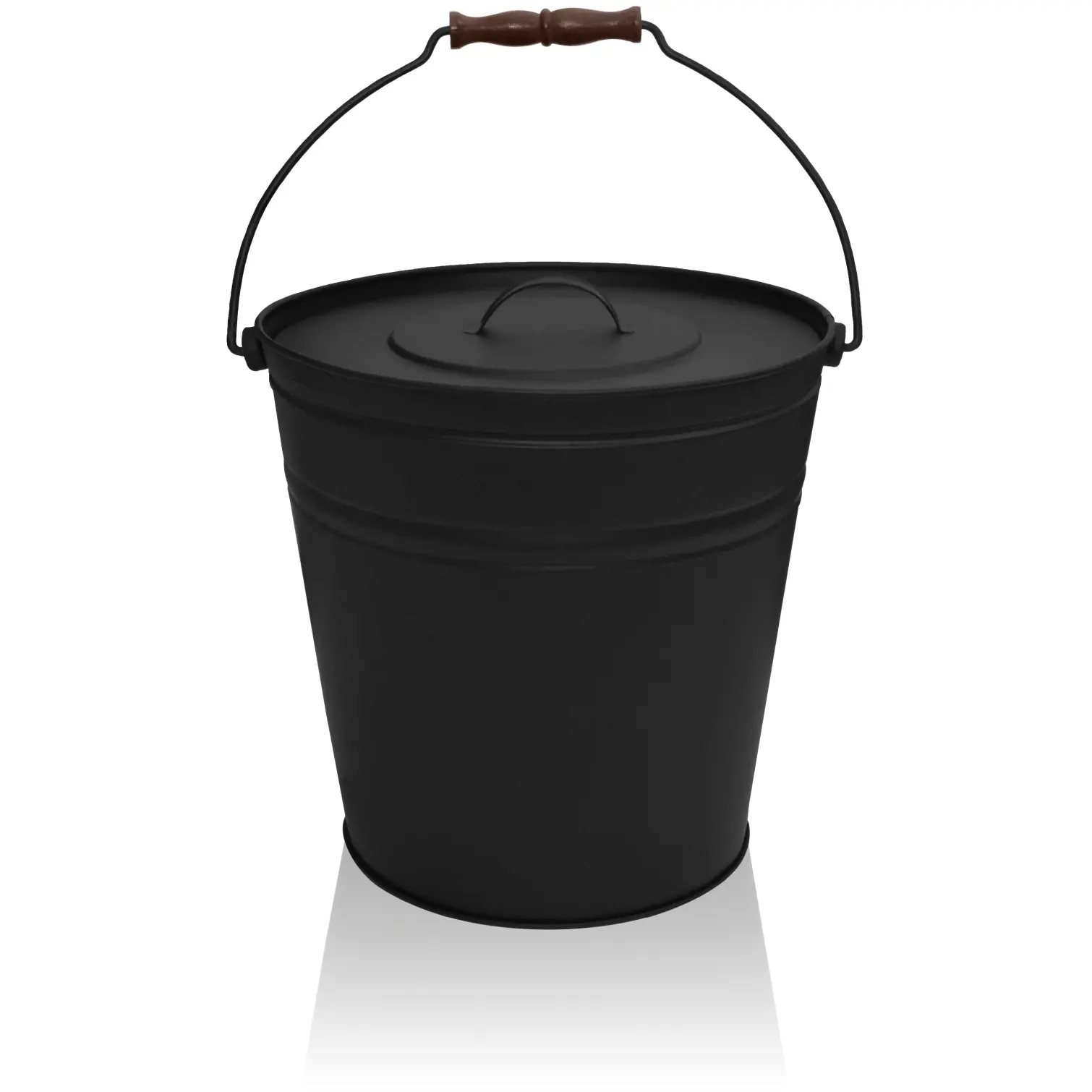 The Fireside Range Black Ash Bucket with Lid 33cm