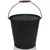 The Fireside Range Black Ash Bucket with Lid 33cm