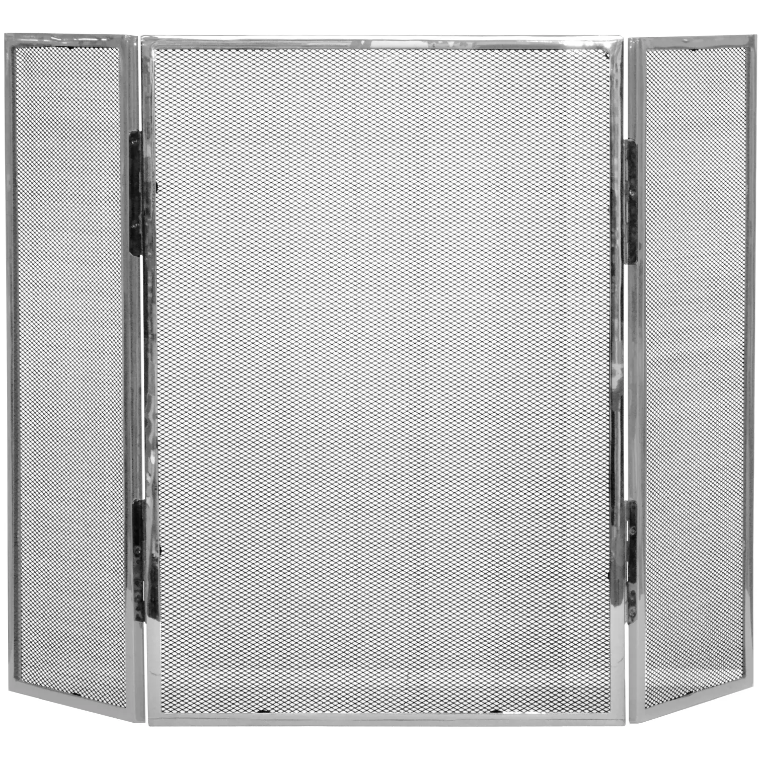 The Fireside Range 3 Fold Guard Polished Nickel 635mm