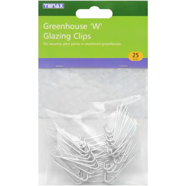 RAP0192 Tenax Greenhouse W Glazing Clips Pack of 25