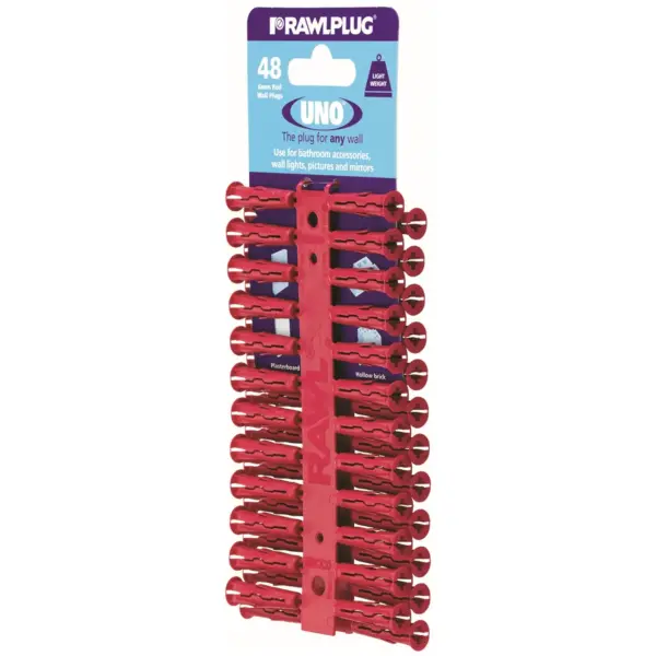 RAW0002 Rawlplug Uno Red Plug(48)
