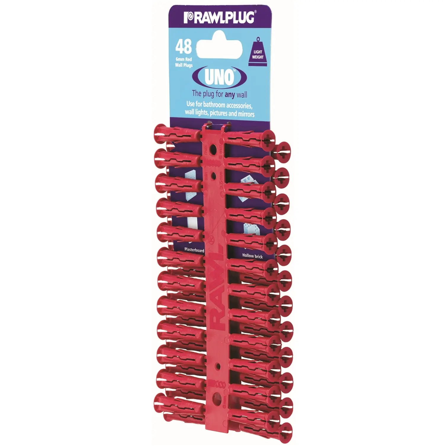 RAW0002 Rawlplug Uno Red Plug(48)