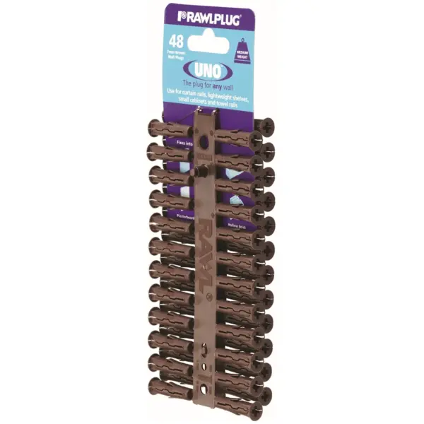 RAW0003 Rawlplug Uno Brown Plug(48)