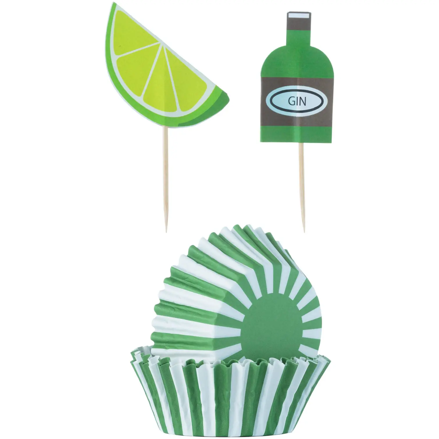 G & T Cupcake Cases & Toppers