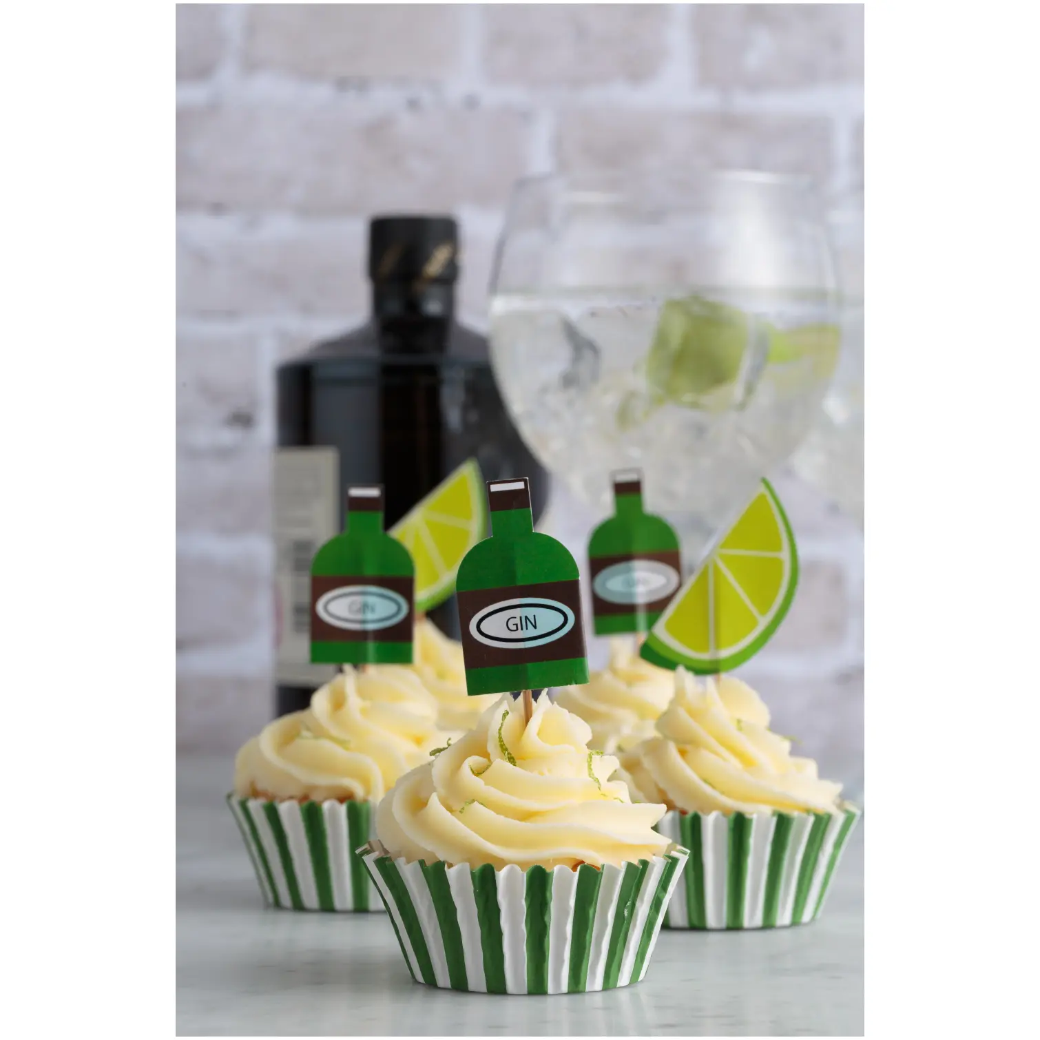 G & T Cupcake Cases & Toppers