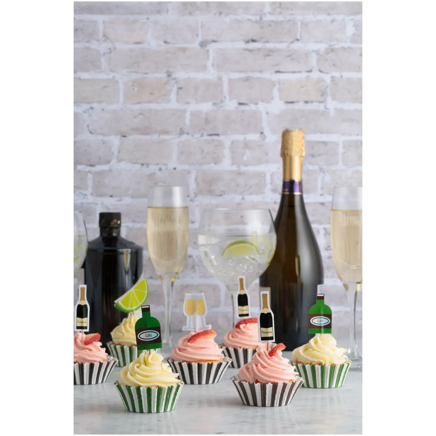 G & T Cupcake Cases & Toppers