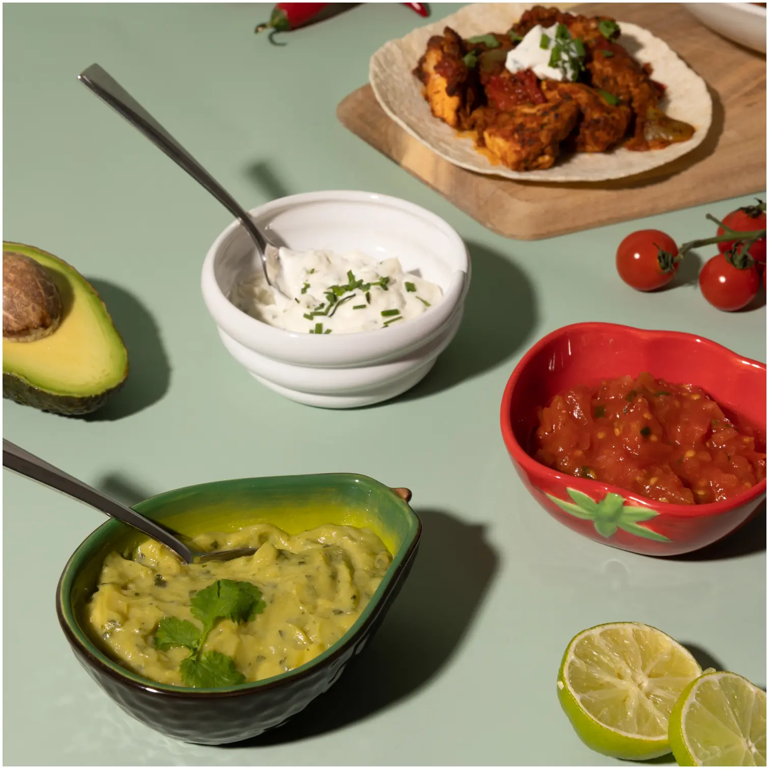 Typhoon World Foods Set of 3 Fajita Dip Bowls