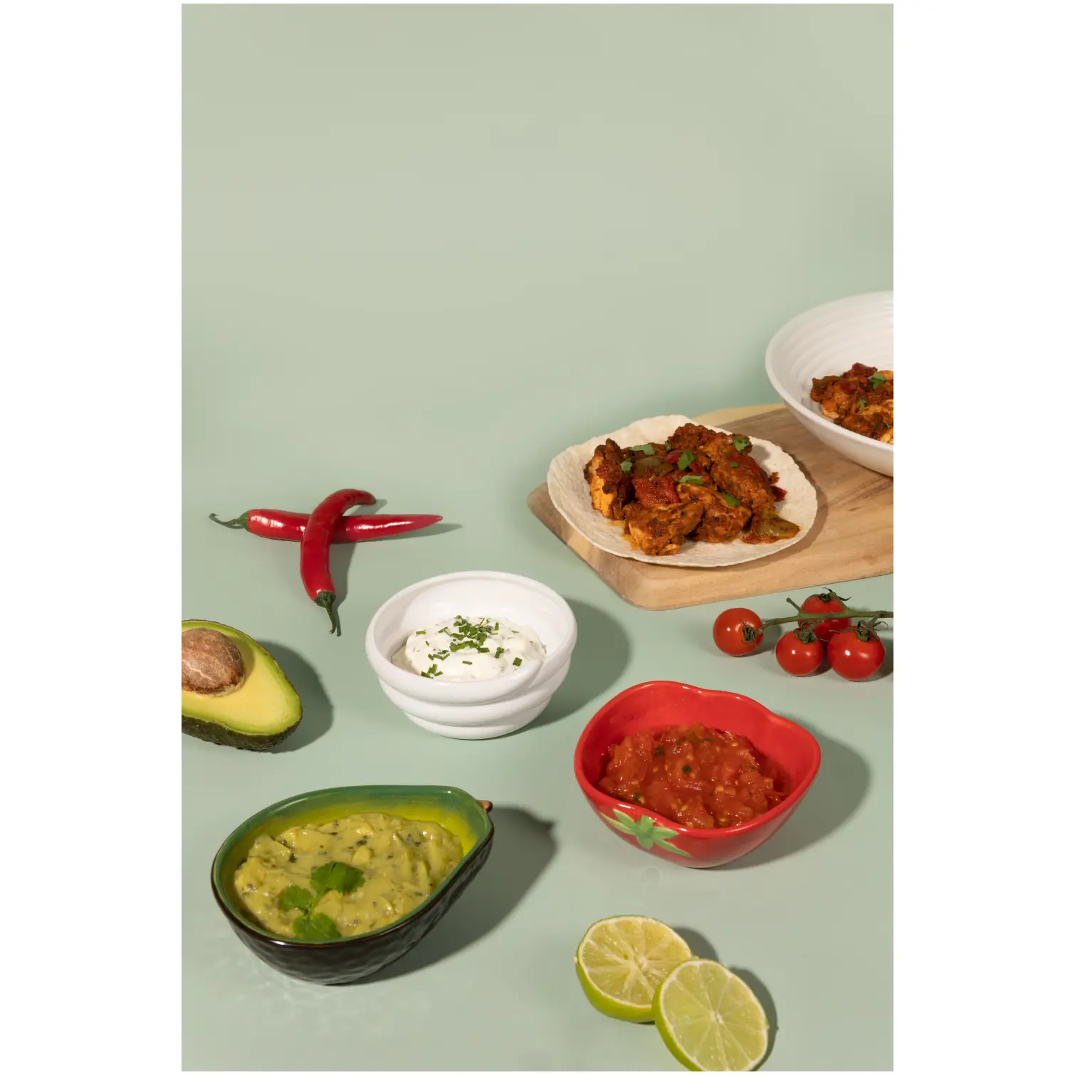 Typhoon World Foods Set of 3 Fajita Dip Bowls