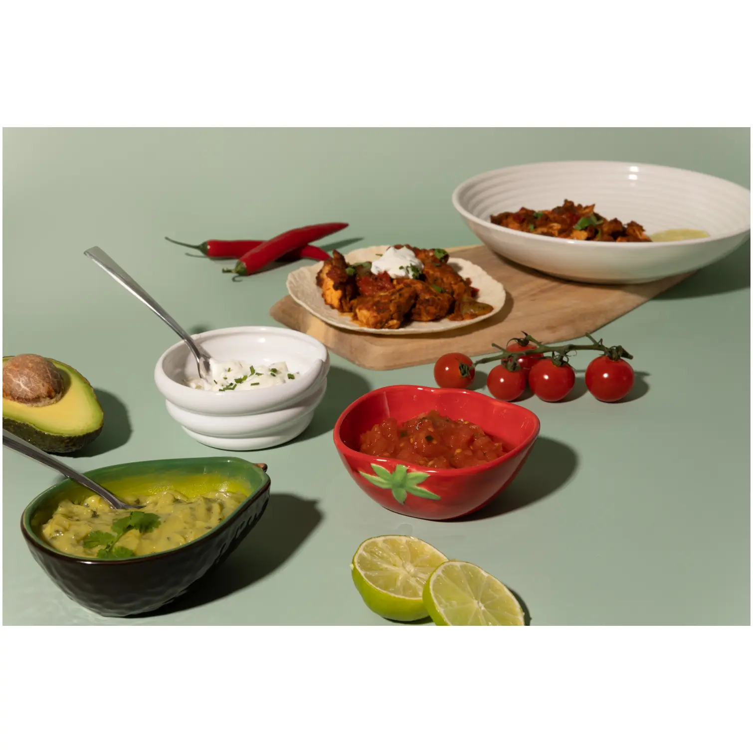 Typhoon World Foods Set of 3 Fajita Dip Bowls