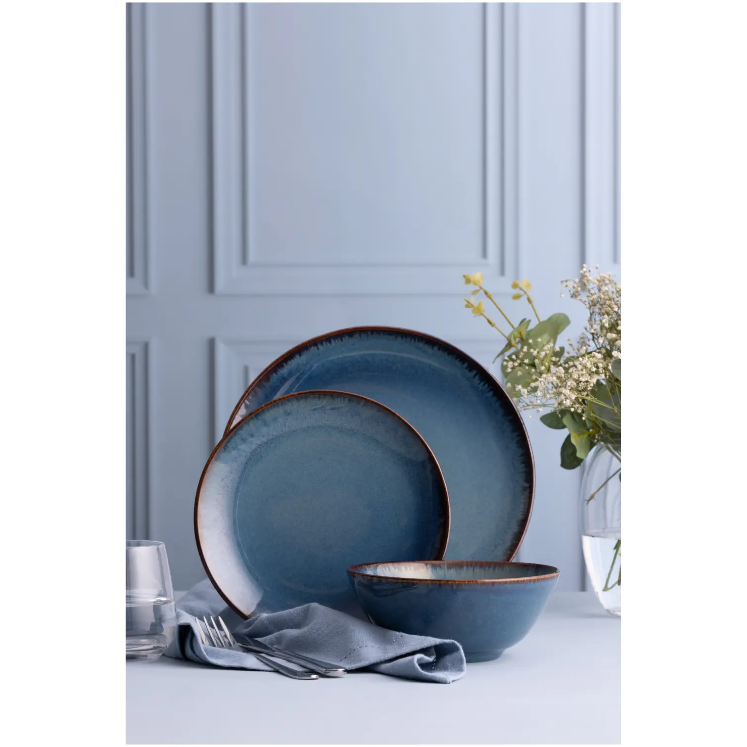 Mason Cash Reactive Blue Dinner Plate 26.5cm