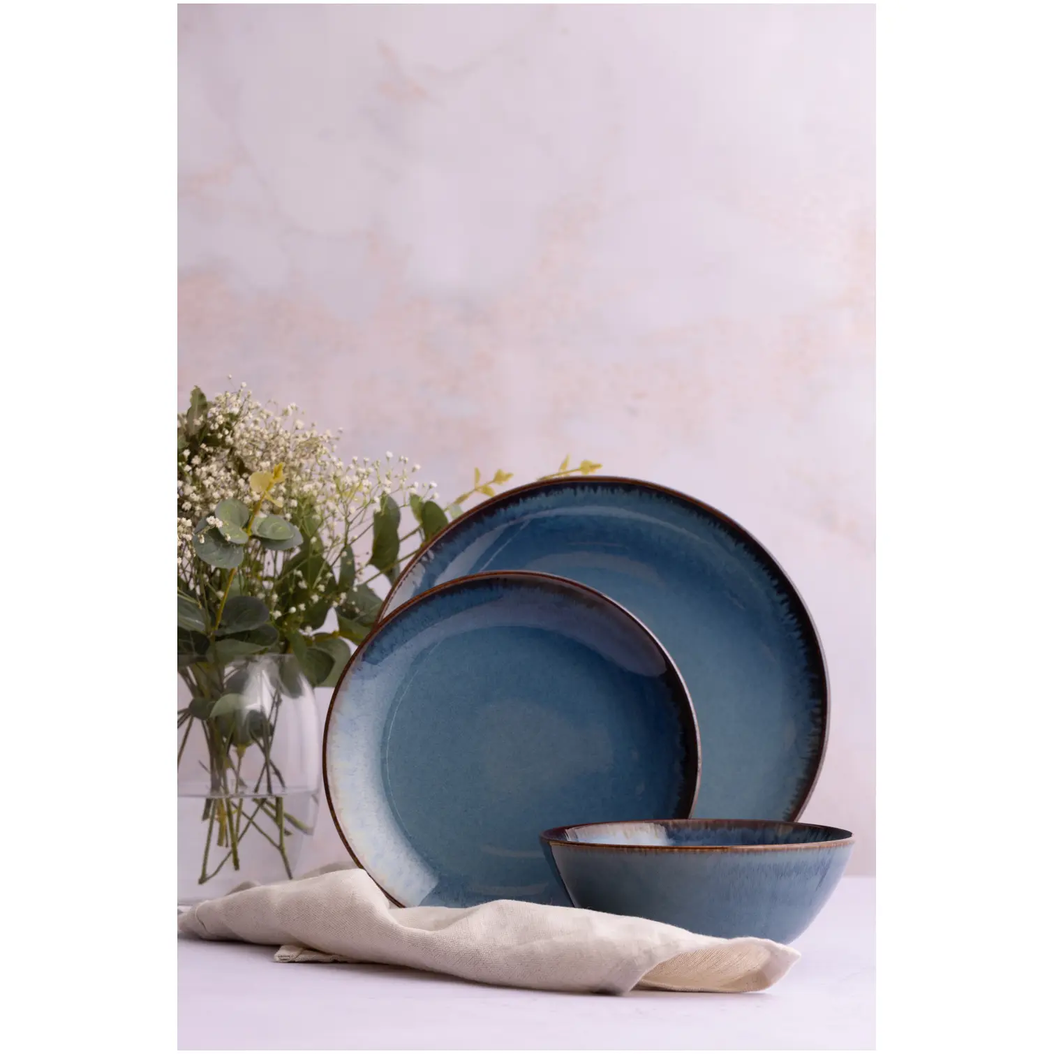 Mason Cash Reactive Blue Side Plate 20.5cm