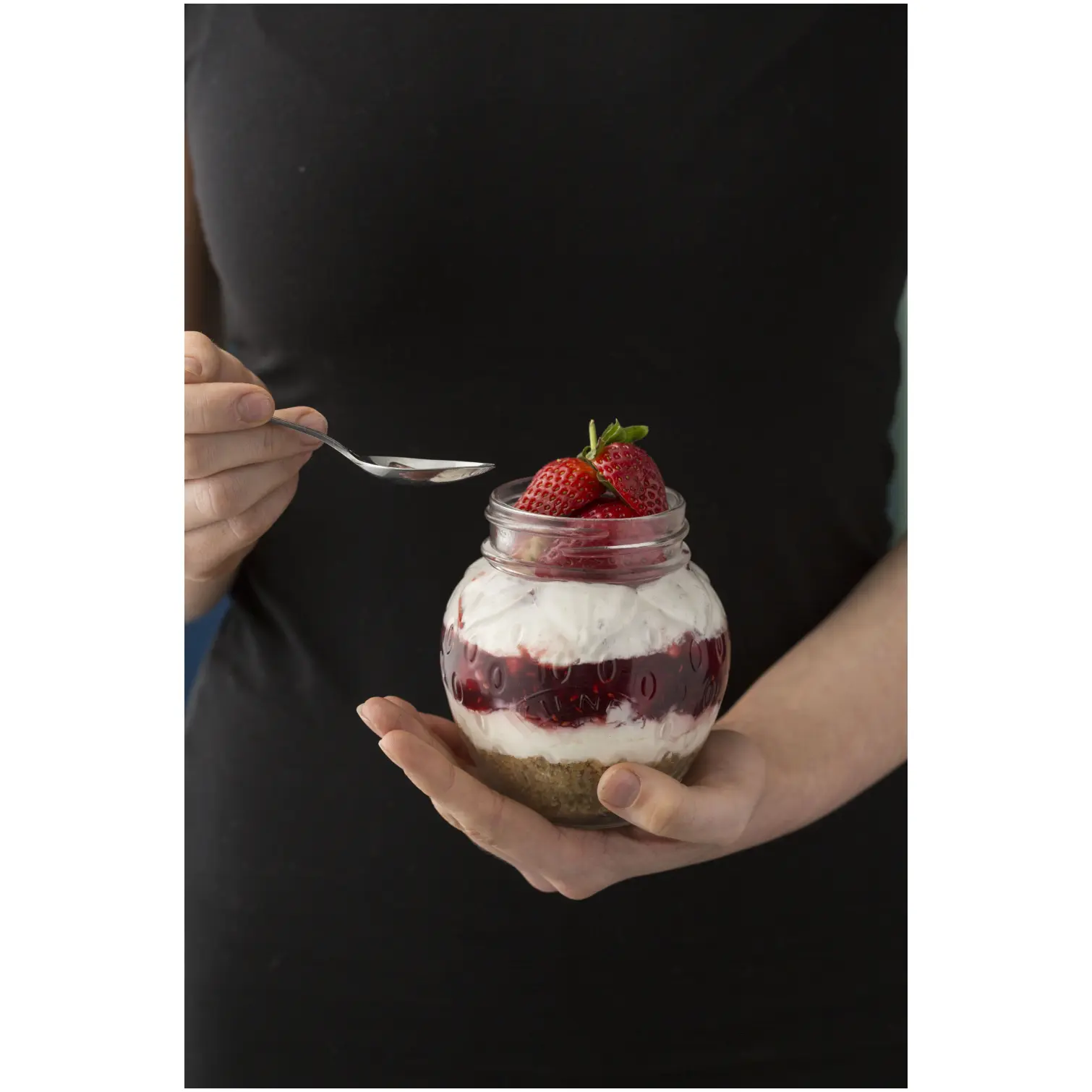 RAY0497_2 Strawberry Fruit Preserve Jar