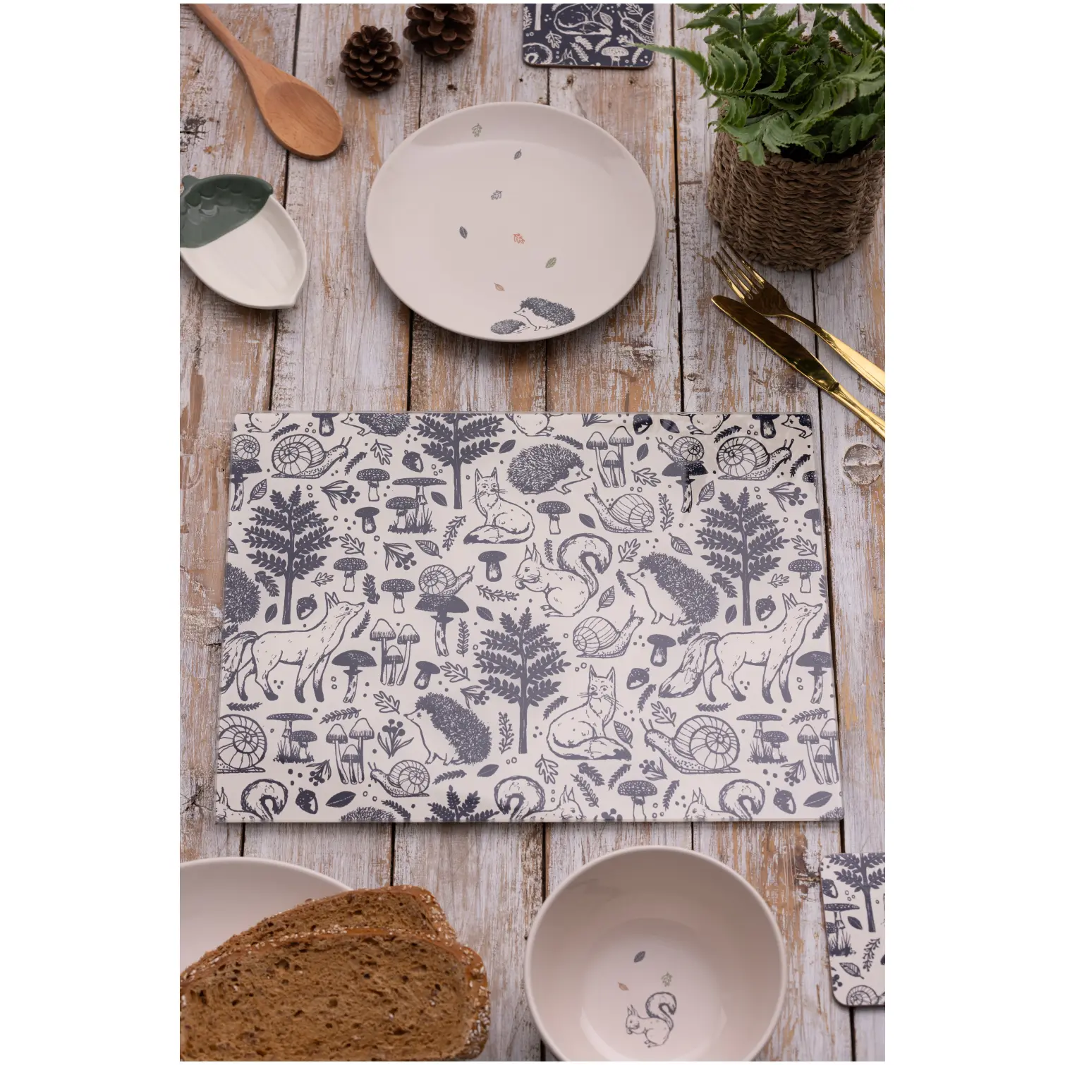 Price & Kensington Woodland Design Glass Work Top Saver 30 x 40cm