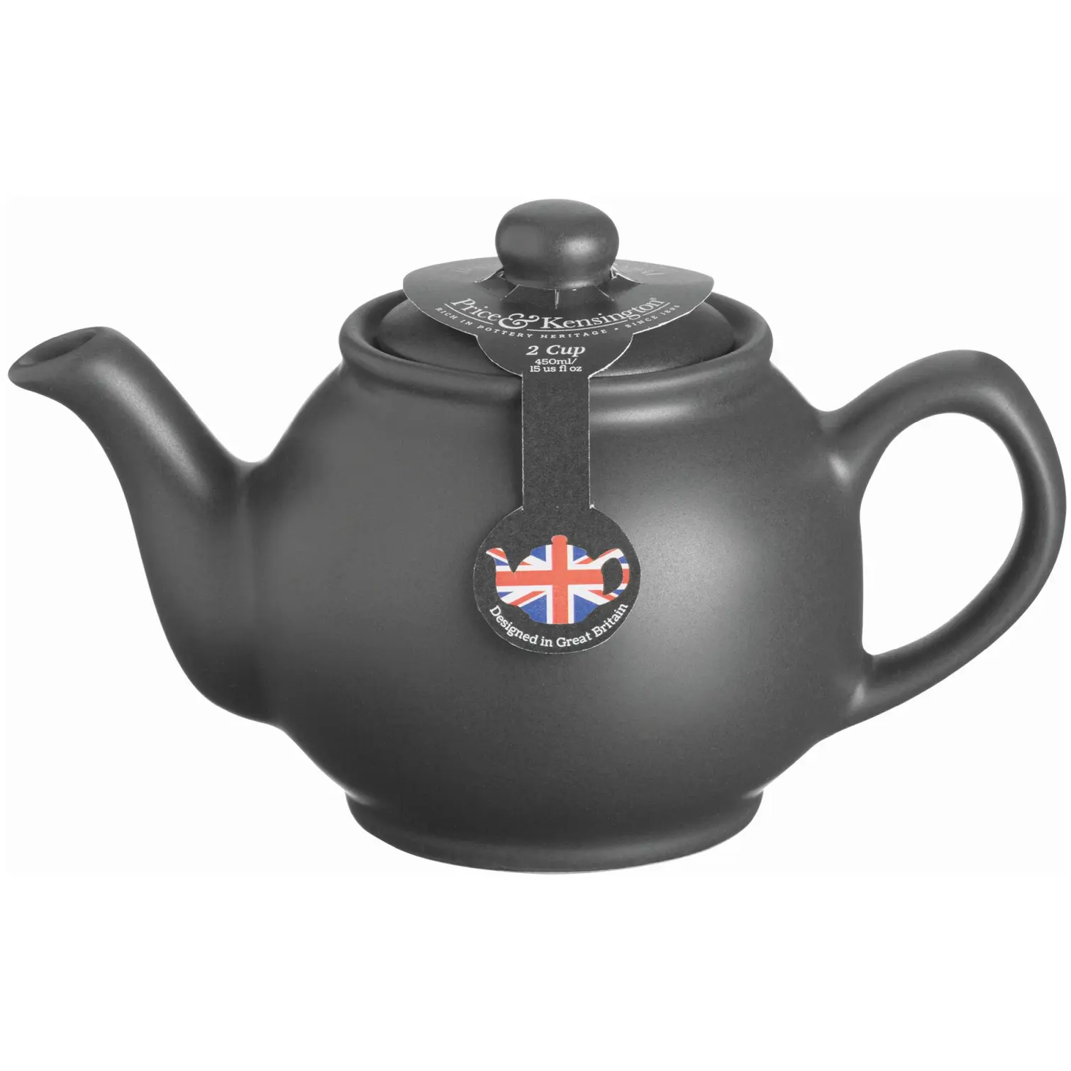 Price & Kensington Matt Black 2 Cup Teapot