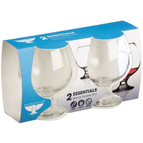 RAY0804 Ravenhead Essentials Brandy Glasses 39cl Sleeve Of 2