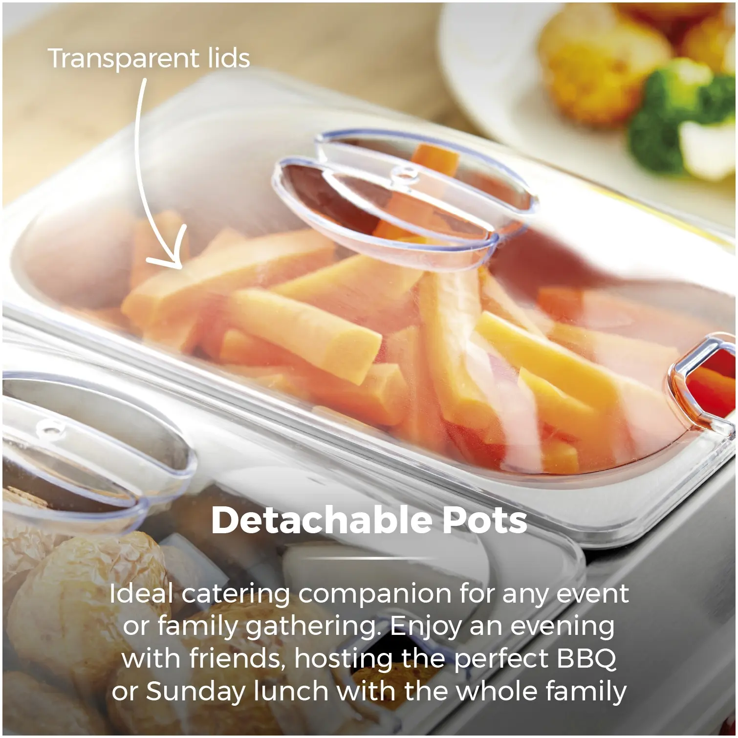 Tower 3 Tray Buffet Server & Plate Warmer