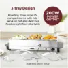 Tower 3 Tray Buffet Server & Plate Warmer