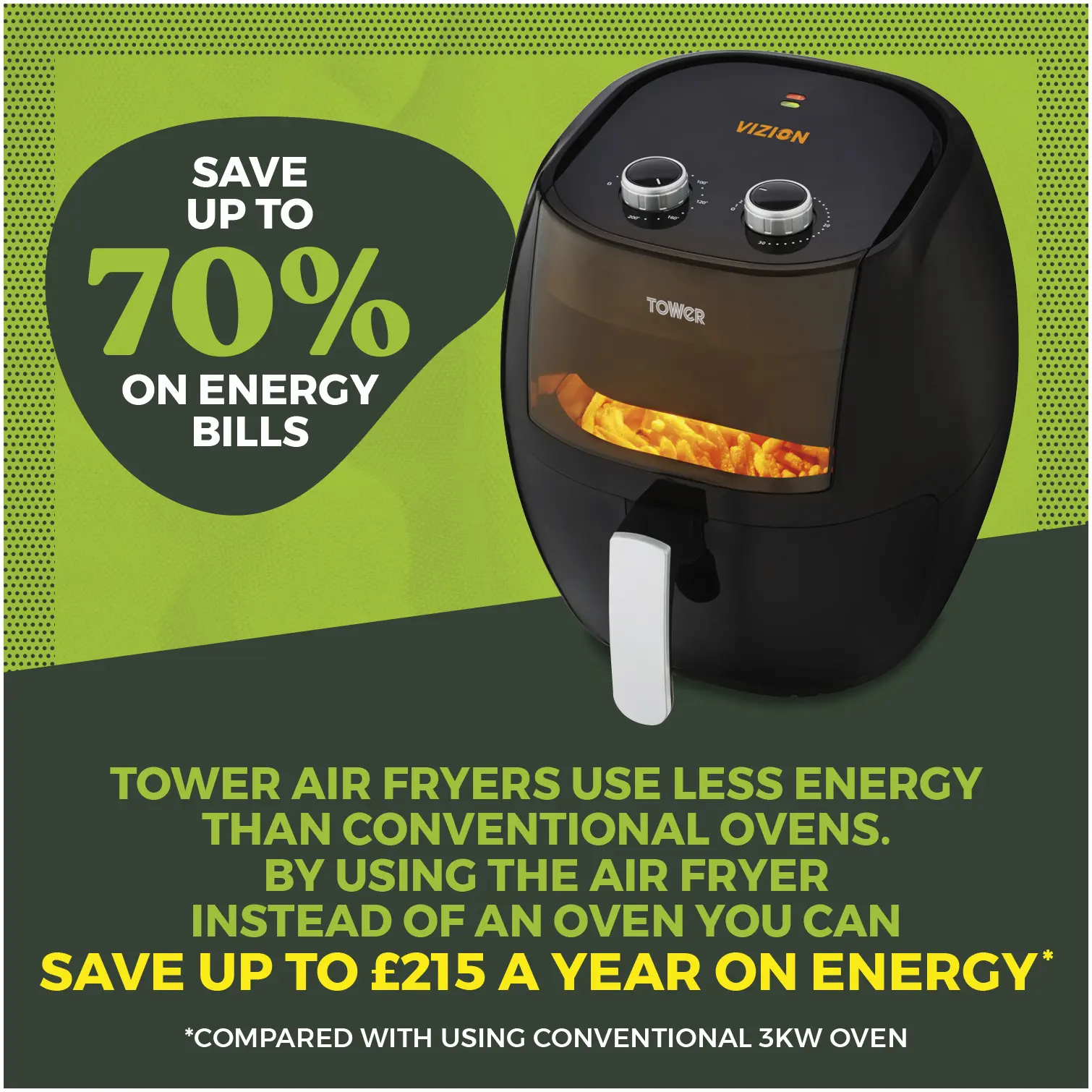 Tower 7Ltr Vizion Air Fryer