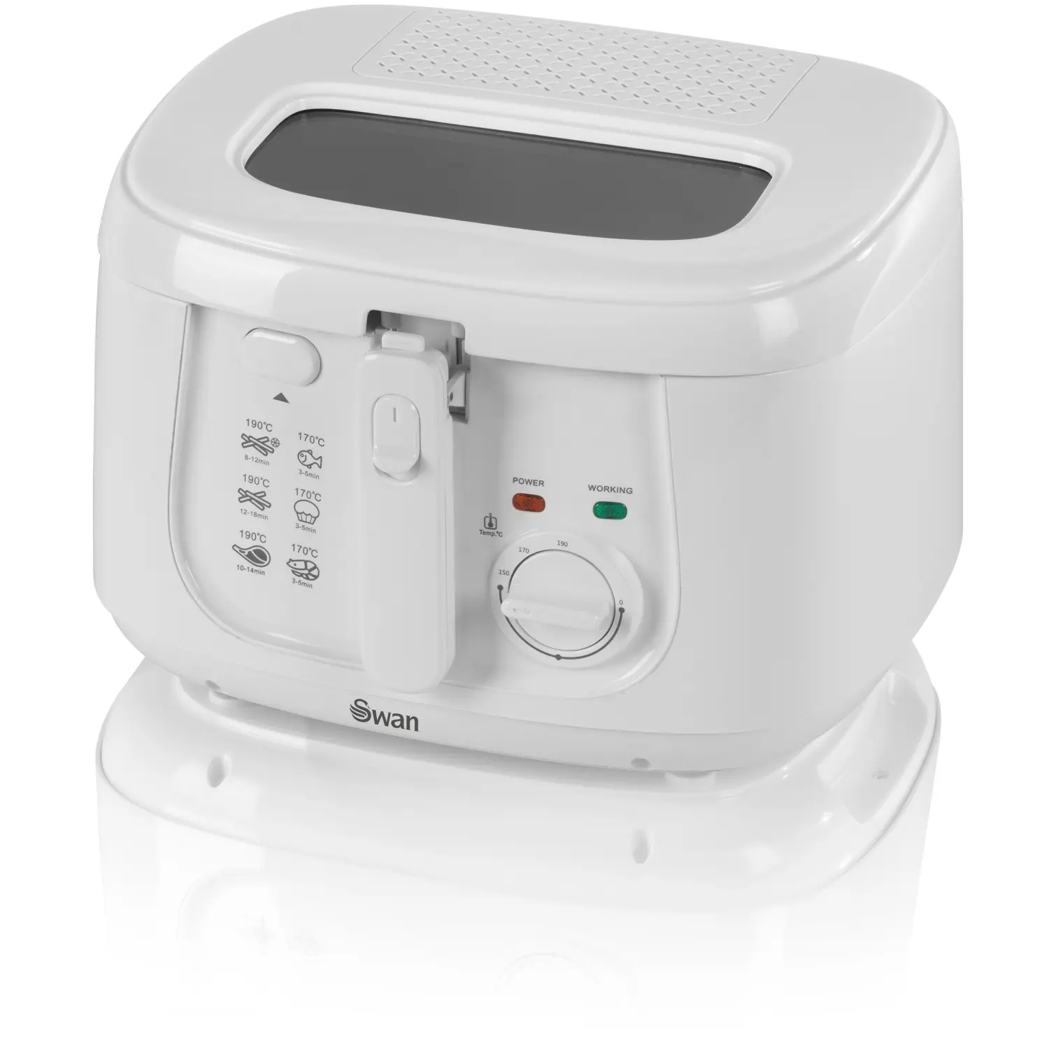 Swan Square Fryer White 2.5L