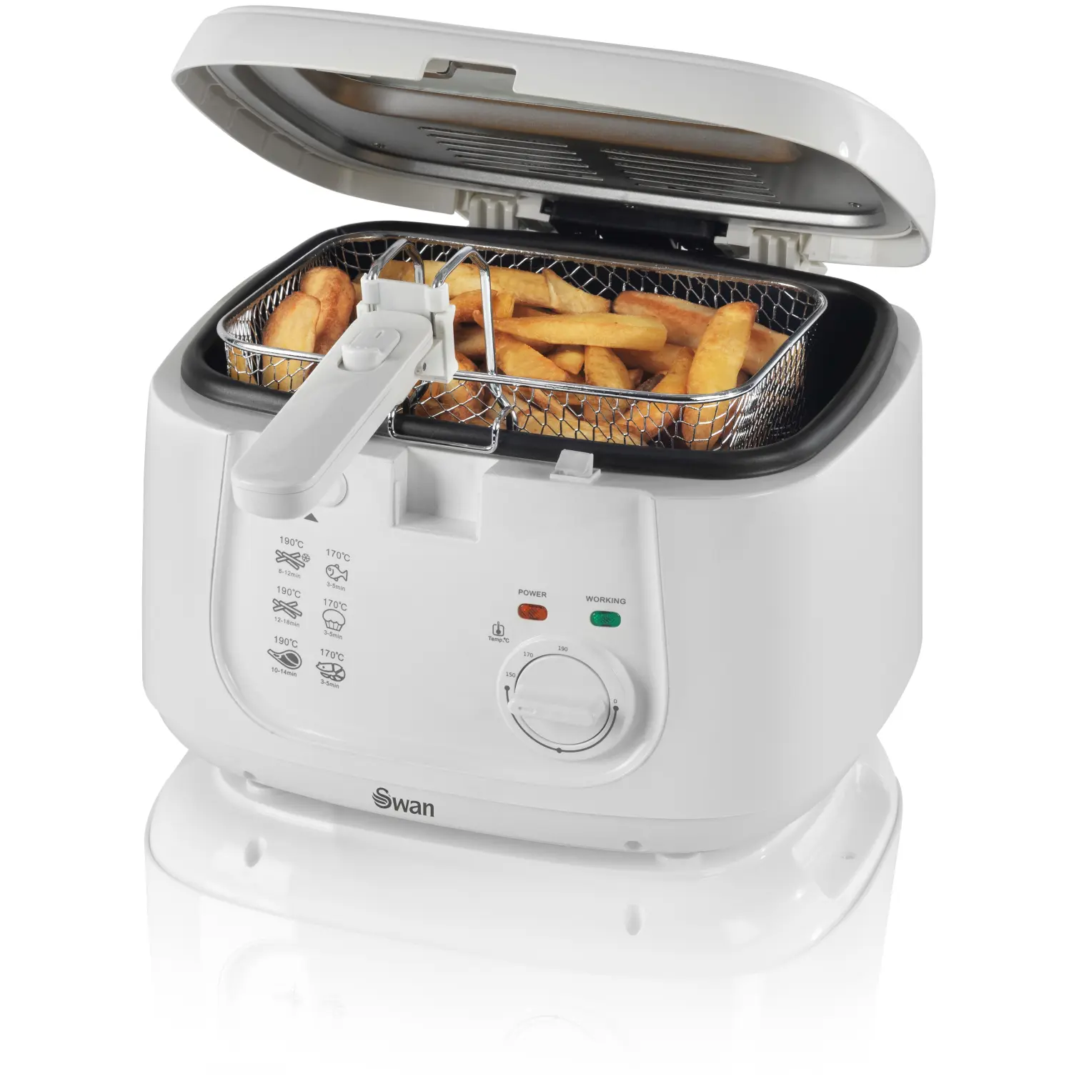 Swan Square Fryer White 2.5L