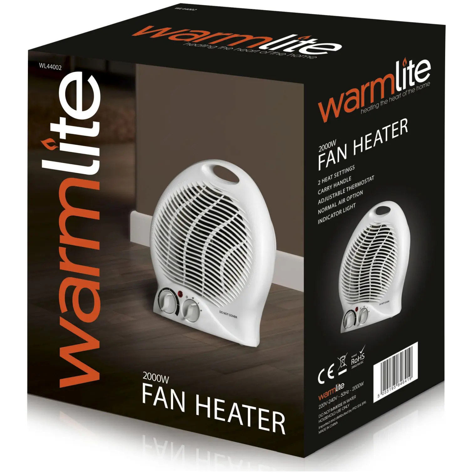 RKW0145_8 Warmlite Upright Fan 2kw 2 Setting