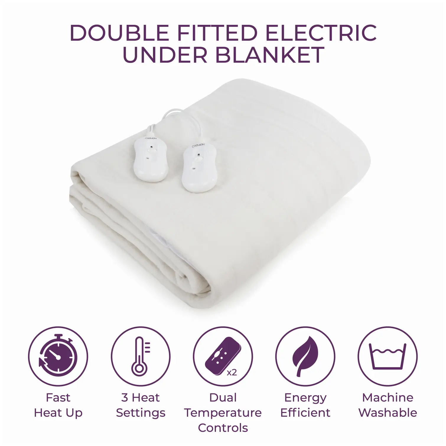 Carmen Fitted Under Blanket Double 193 x 37cm