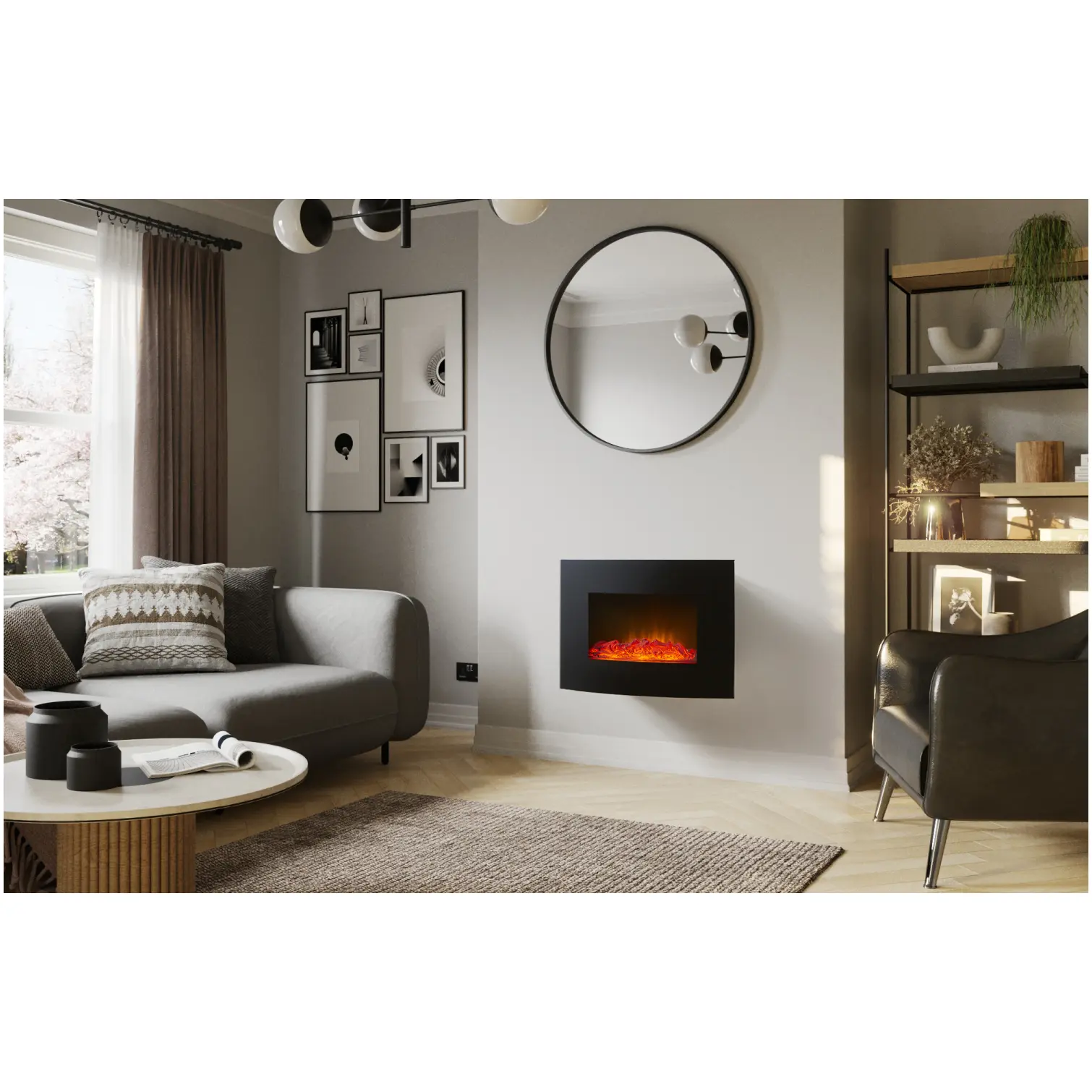 RKW0226_8 Warmlite Electric Wall Mounted Fireplace