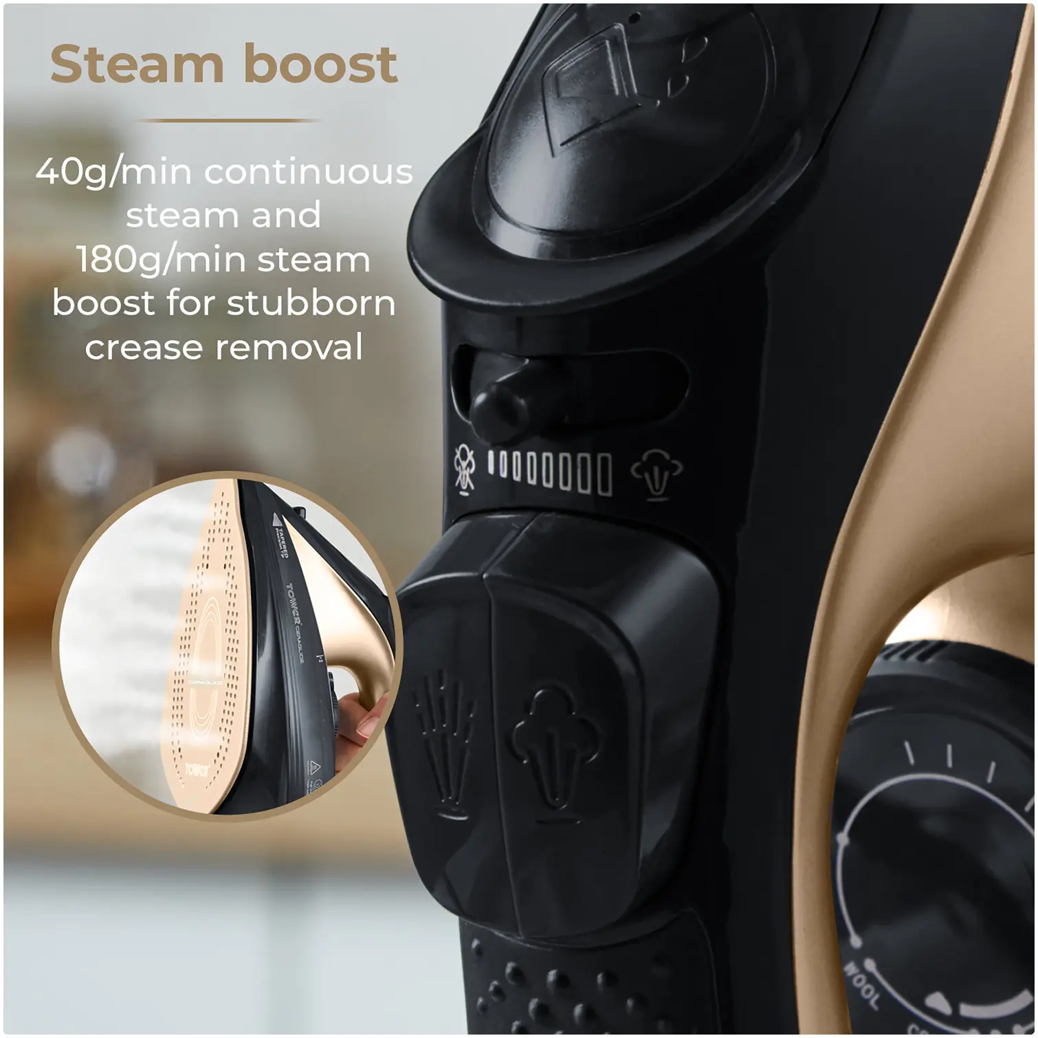 RKW0313_4 Tower Cord/Cordless Iron 2400w