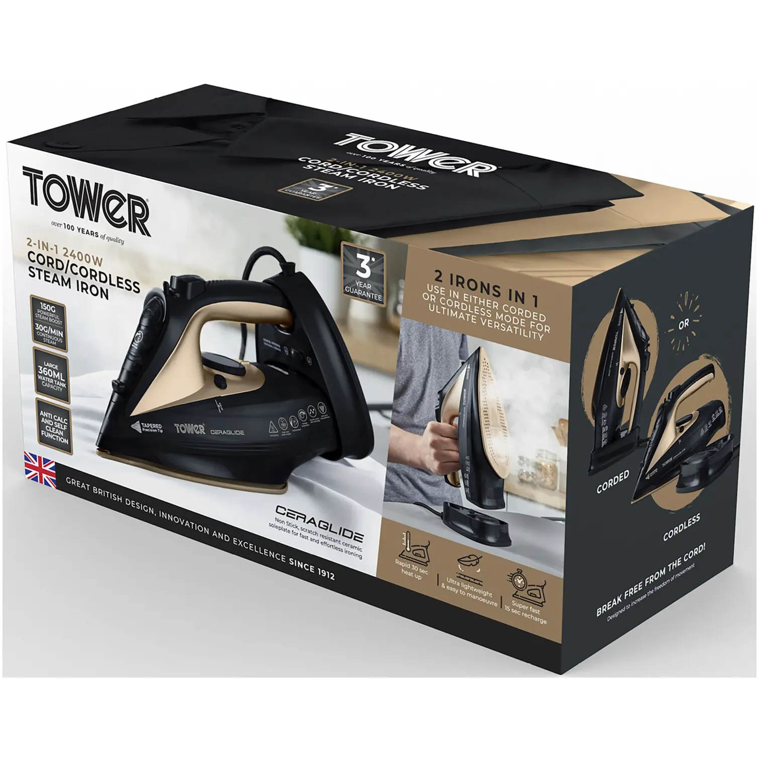 RKW0313_9 Tower Cord/Cordless Iron 2400w