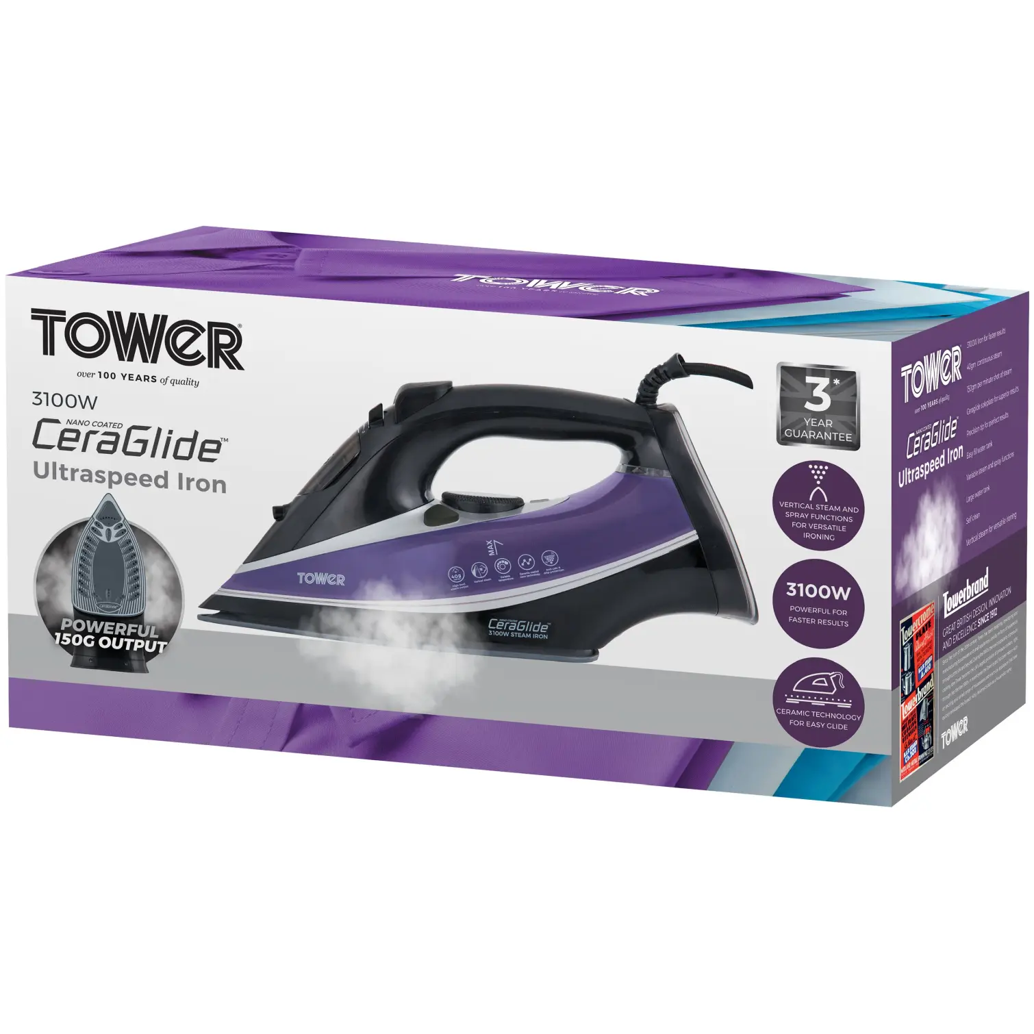 Tower Steam Iron 3100w