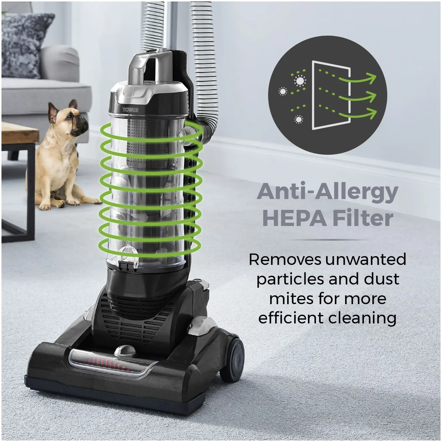 RKW0463_4 Tower T108000PLPET Pet Upright Bagless Cleaner