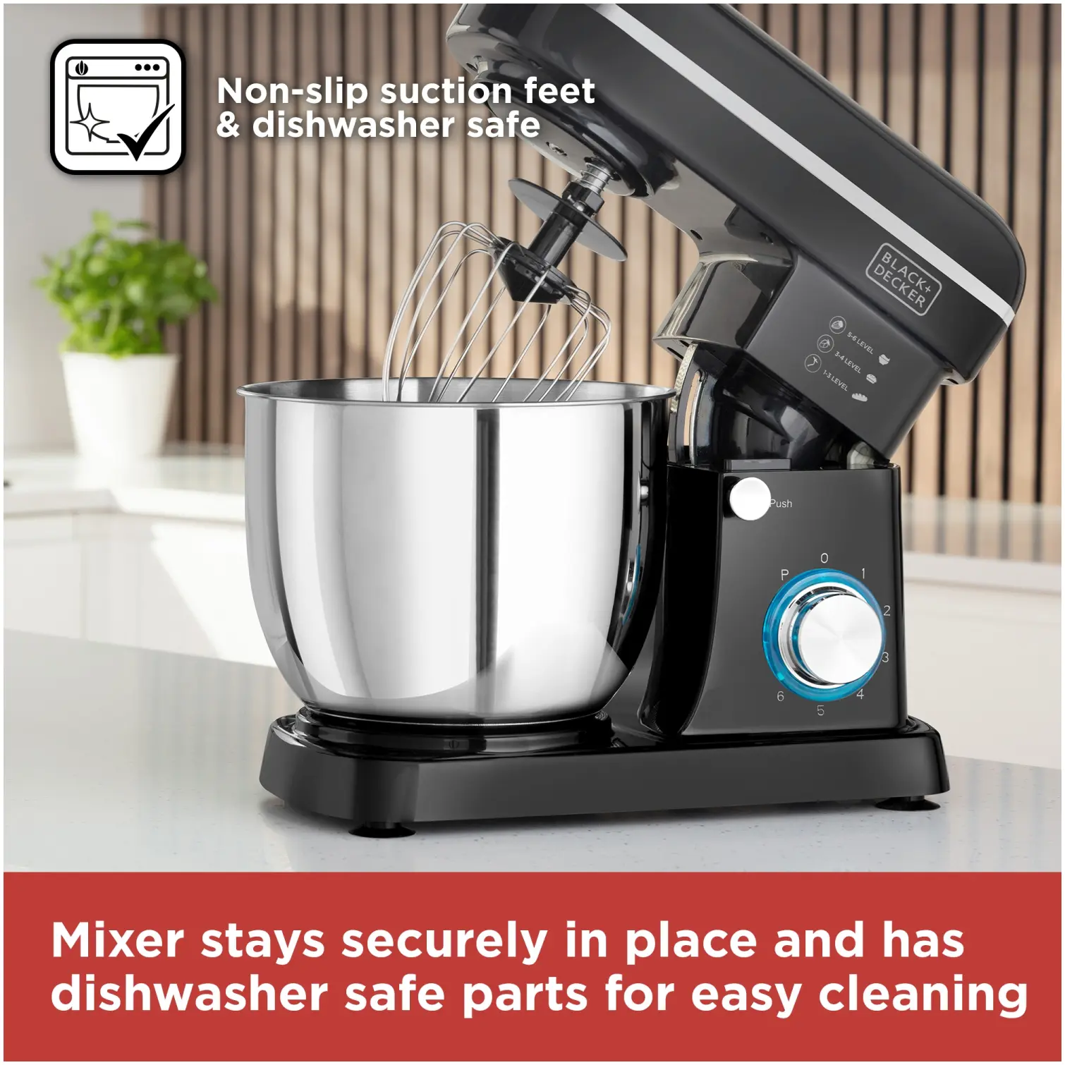 Black+Decker Stand Mixer Black 5L 1300W