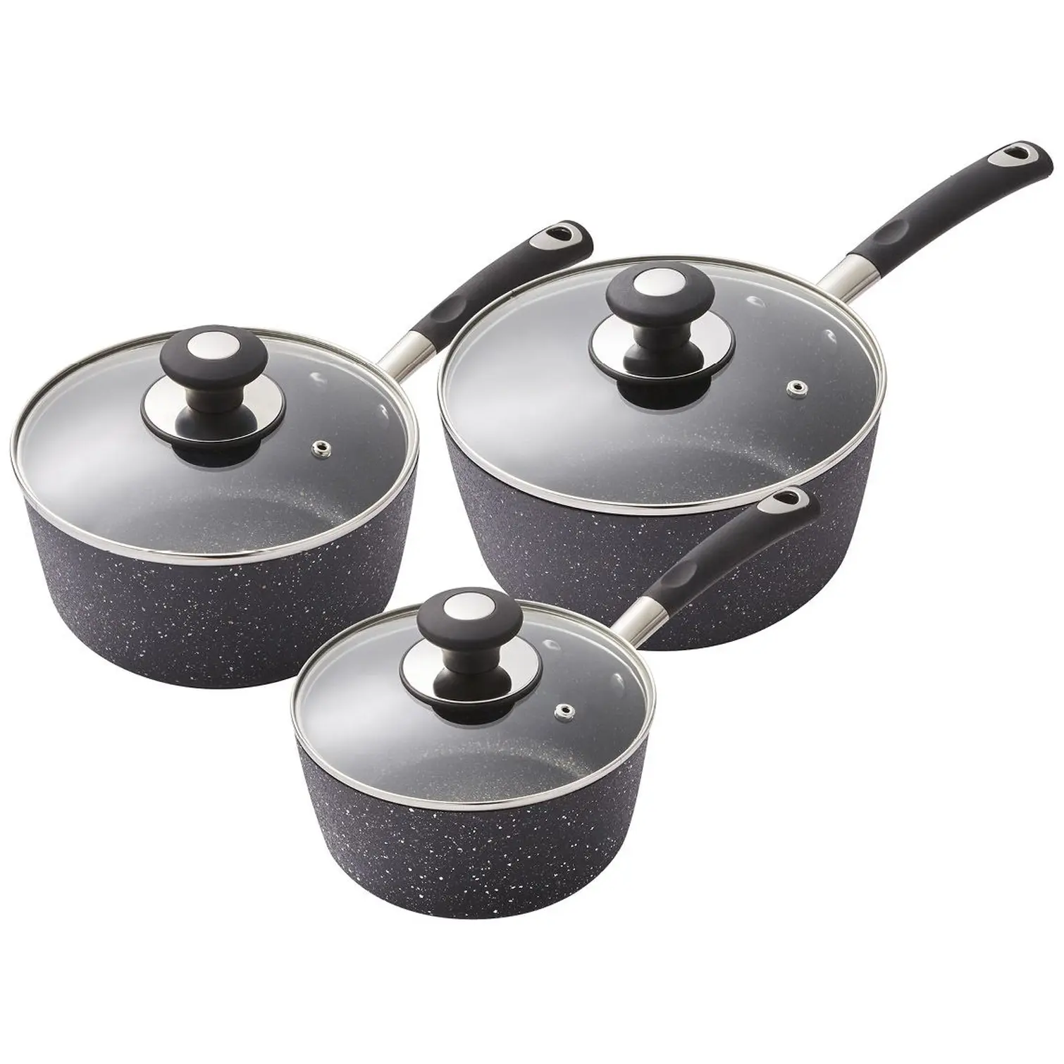 RKW0801 Tower Precision 3 Pce Saucepan Set
