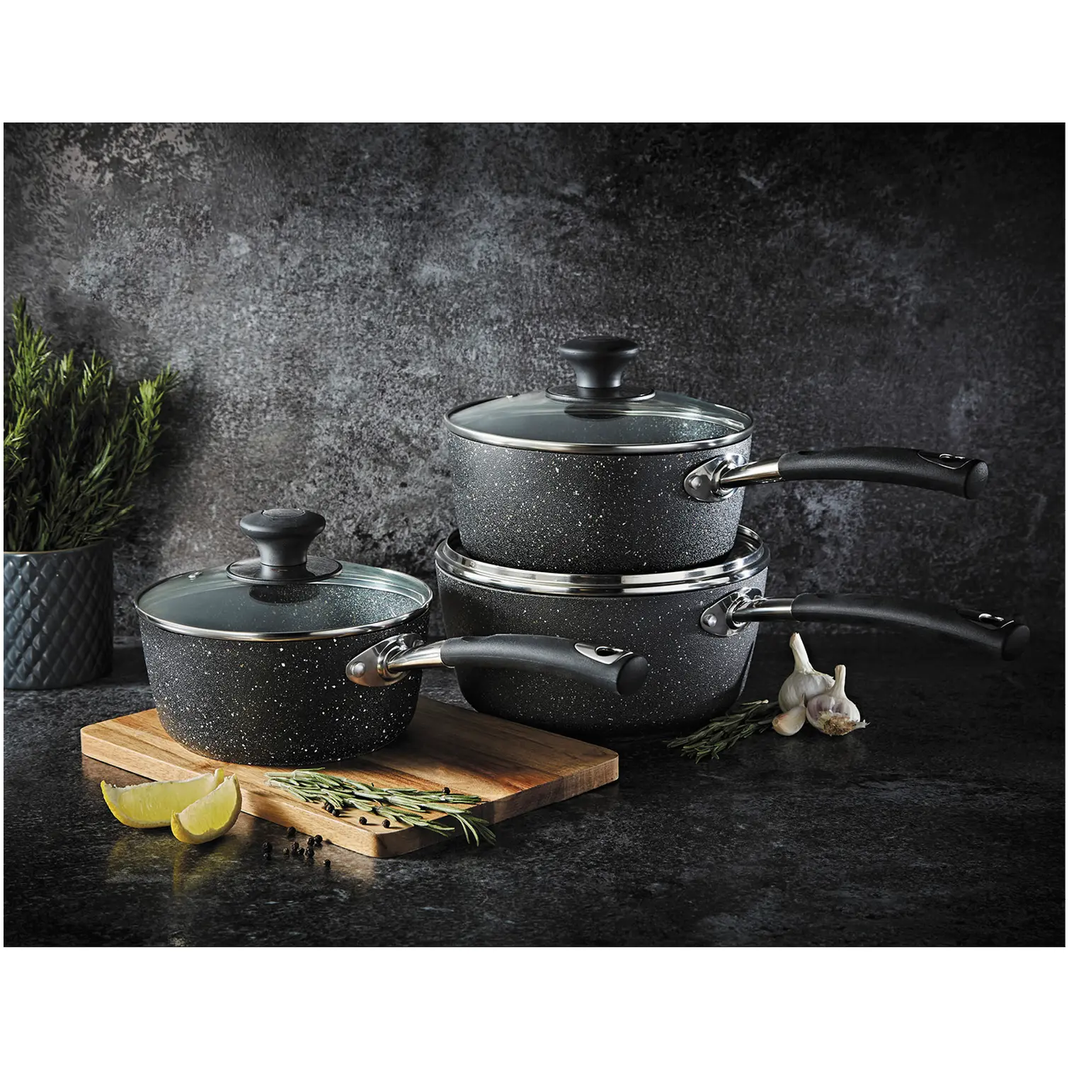 RKW0801_6 Tower Precision 3 Pce Saucepan Set