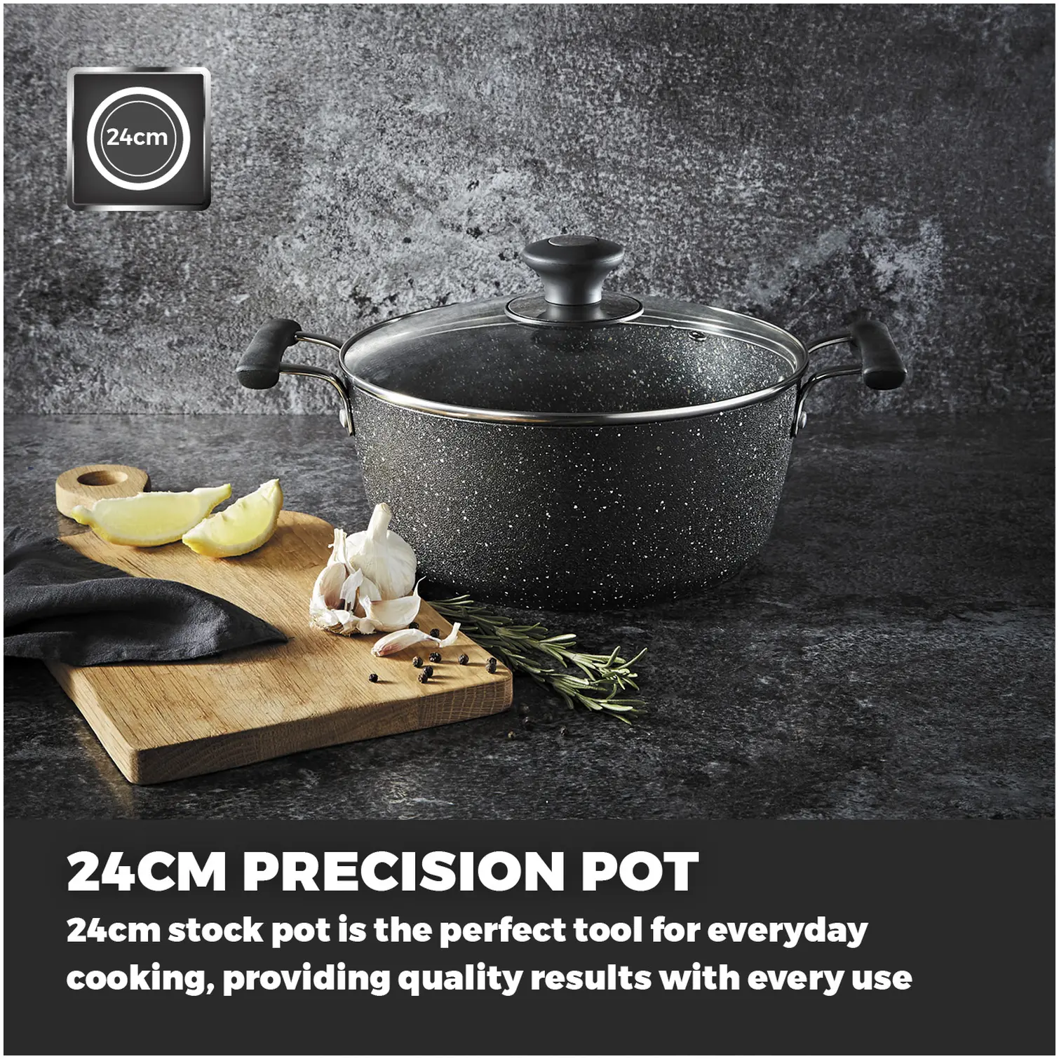 Tower Precision Stock Pot 24cm