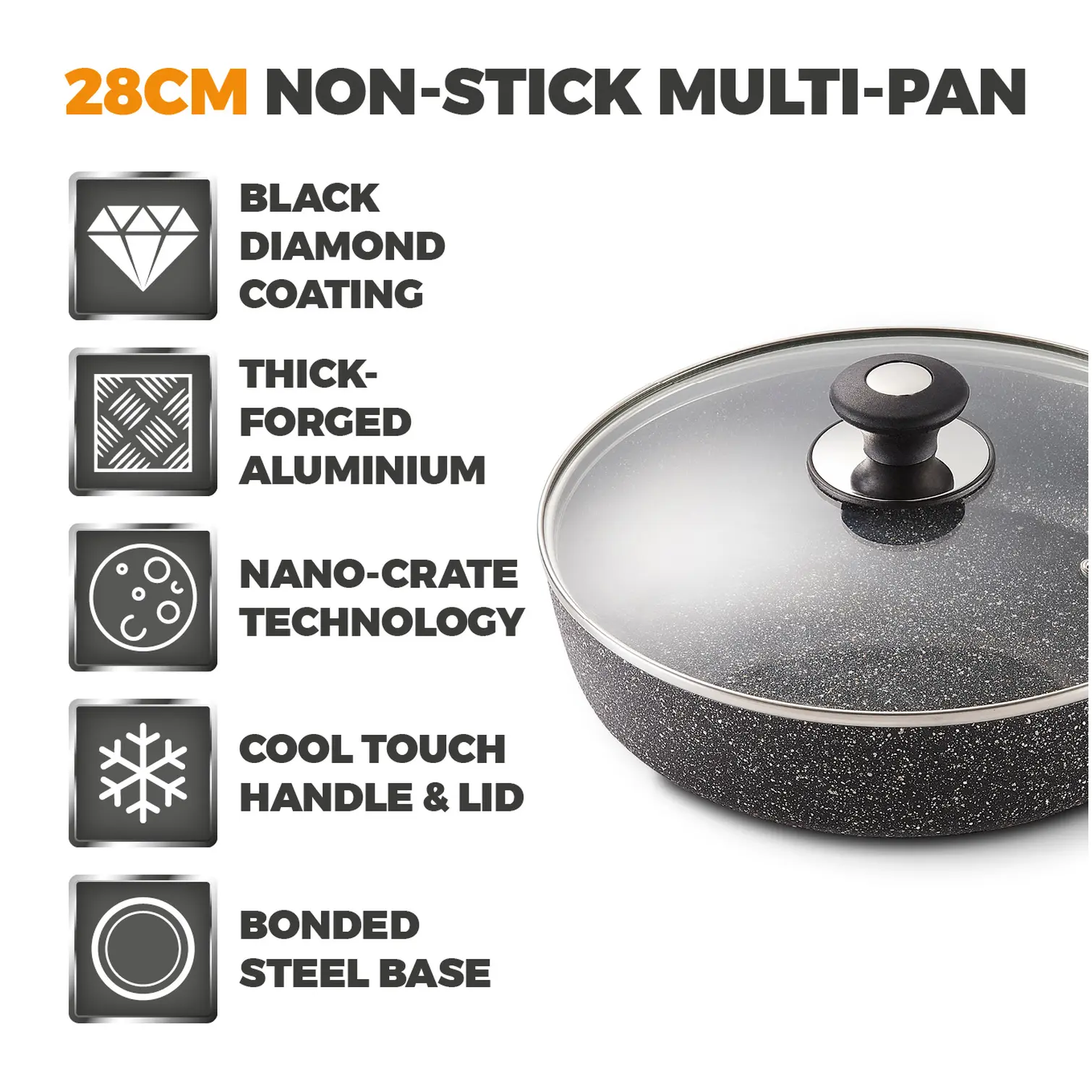 Tower Precision Saute Pan 28cm