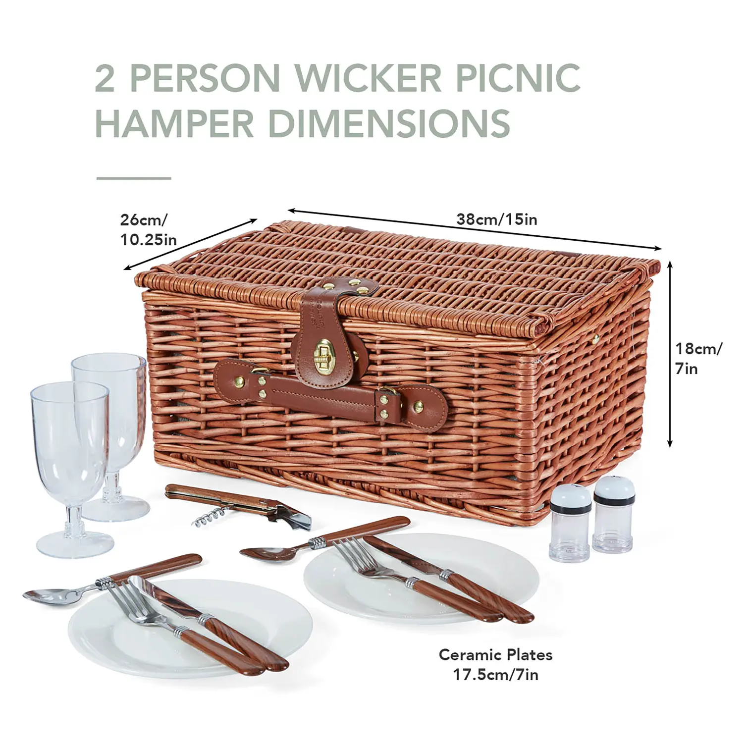 2 Person Filled Picnic Basket
