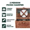 2 Person Filled Picnic Basket