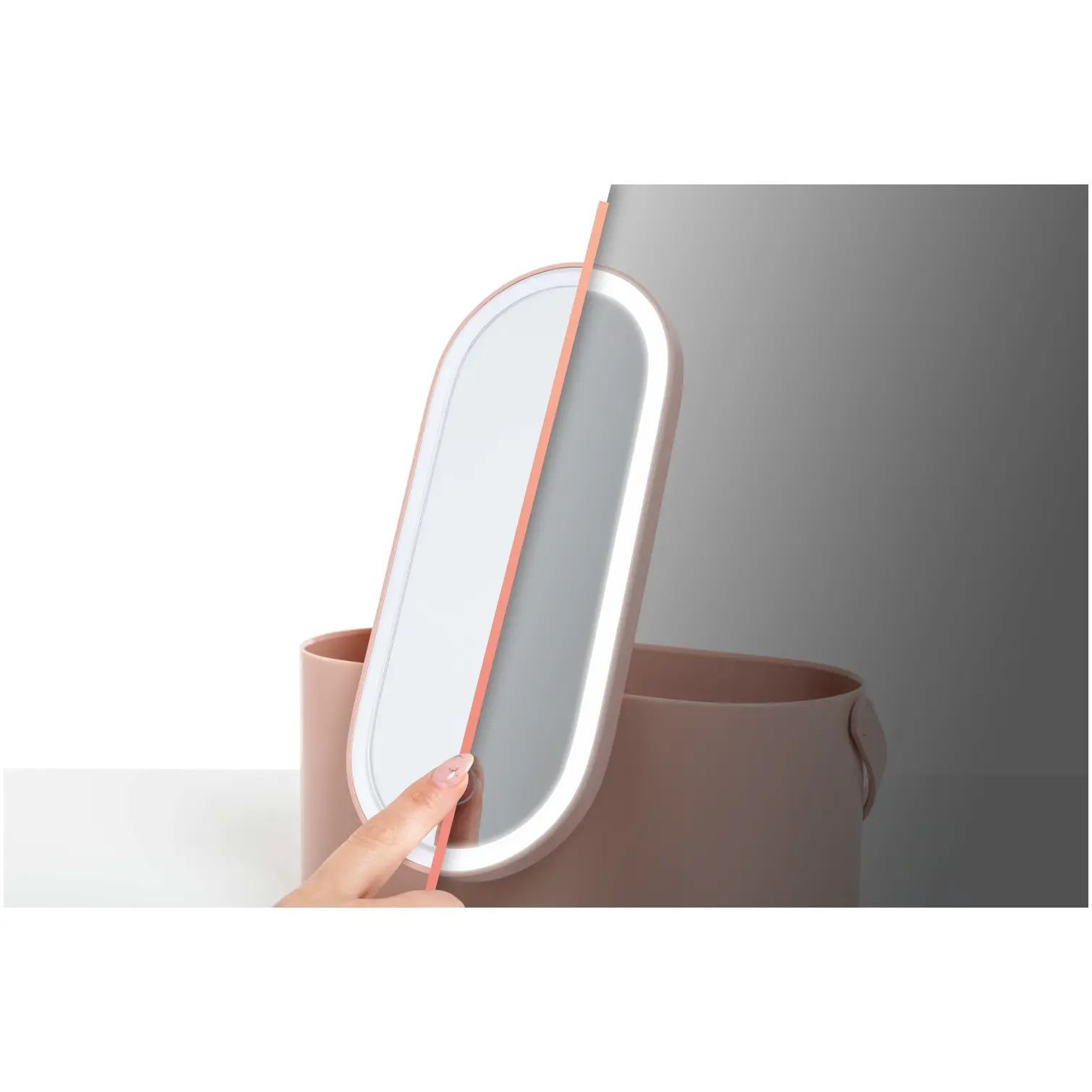 Carmen LED Mirror Cosmetic Storage