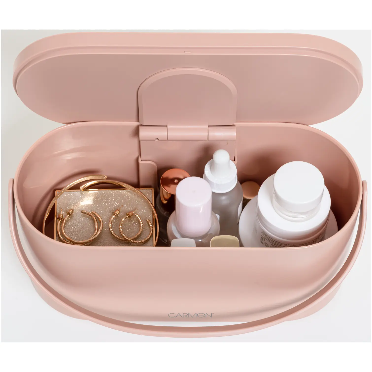 Carmen LED Mirror Cosmetic Storage