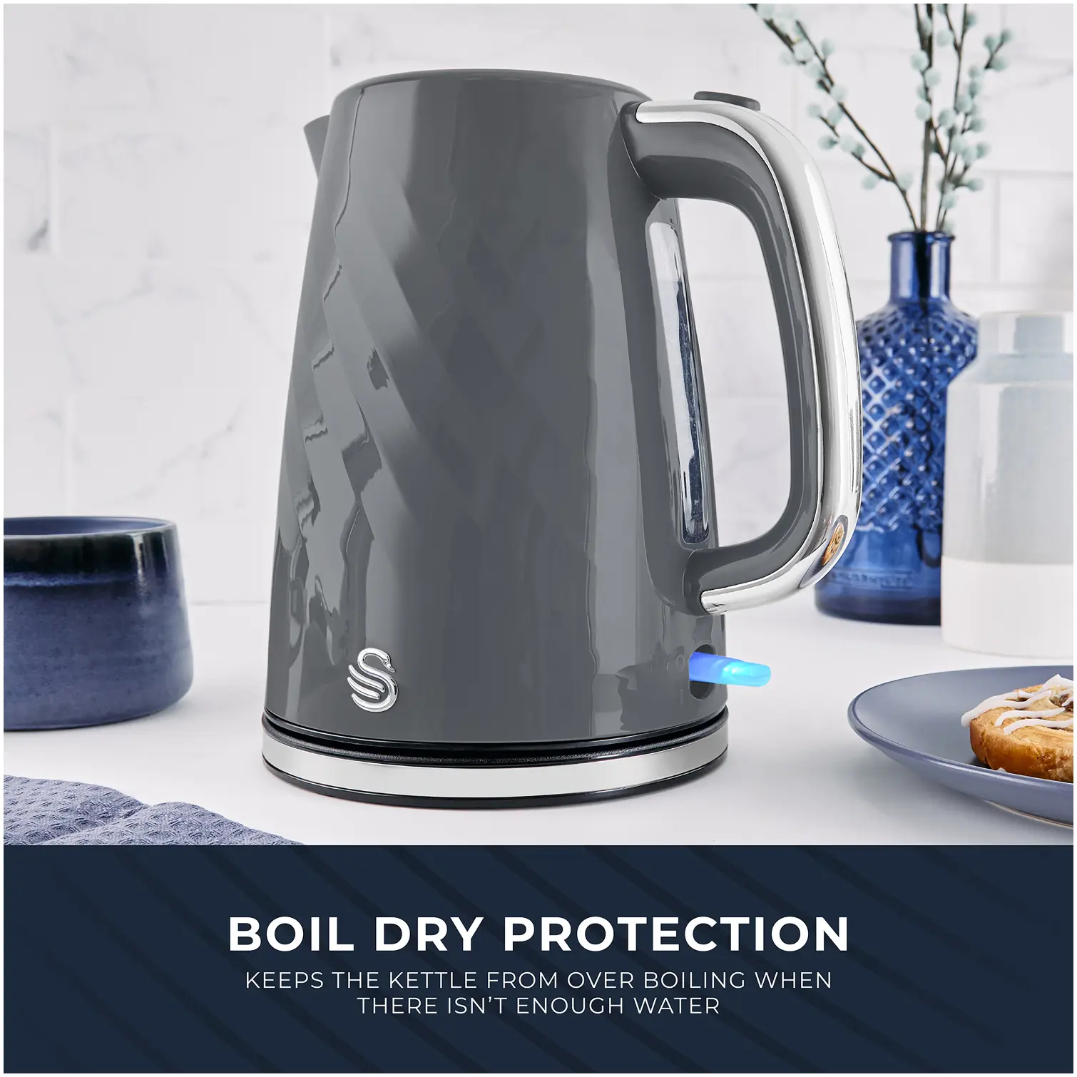 RKW2036_1 Swan Windsor Jug Kettle Grey