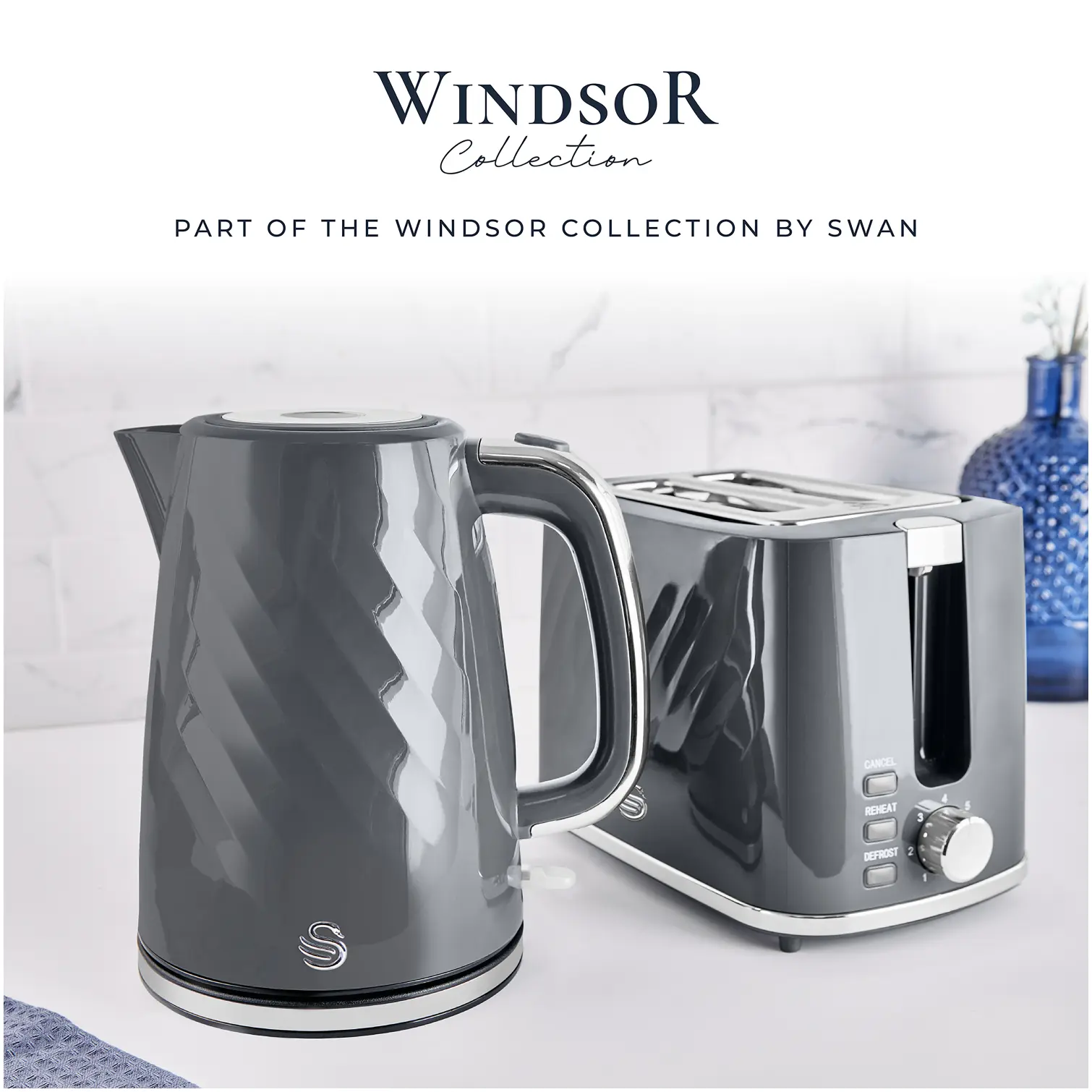 RKW2036_9 Swan Windsor Jug Kettle Grey