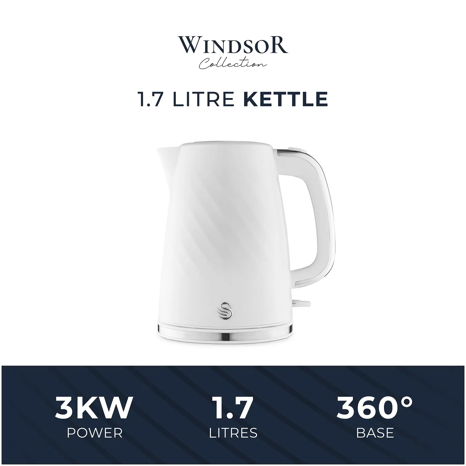 Swan Windsor Jug Kettle White