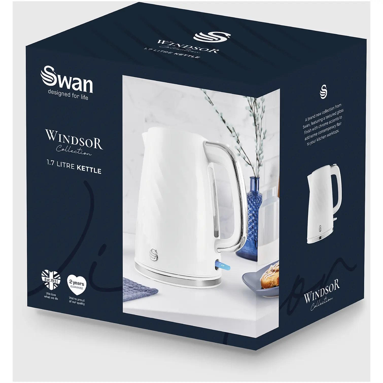 Swan Windsor Jug Kettle White