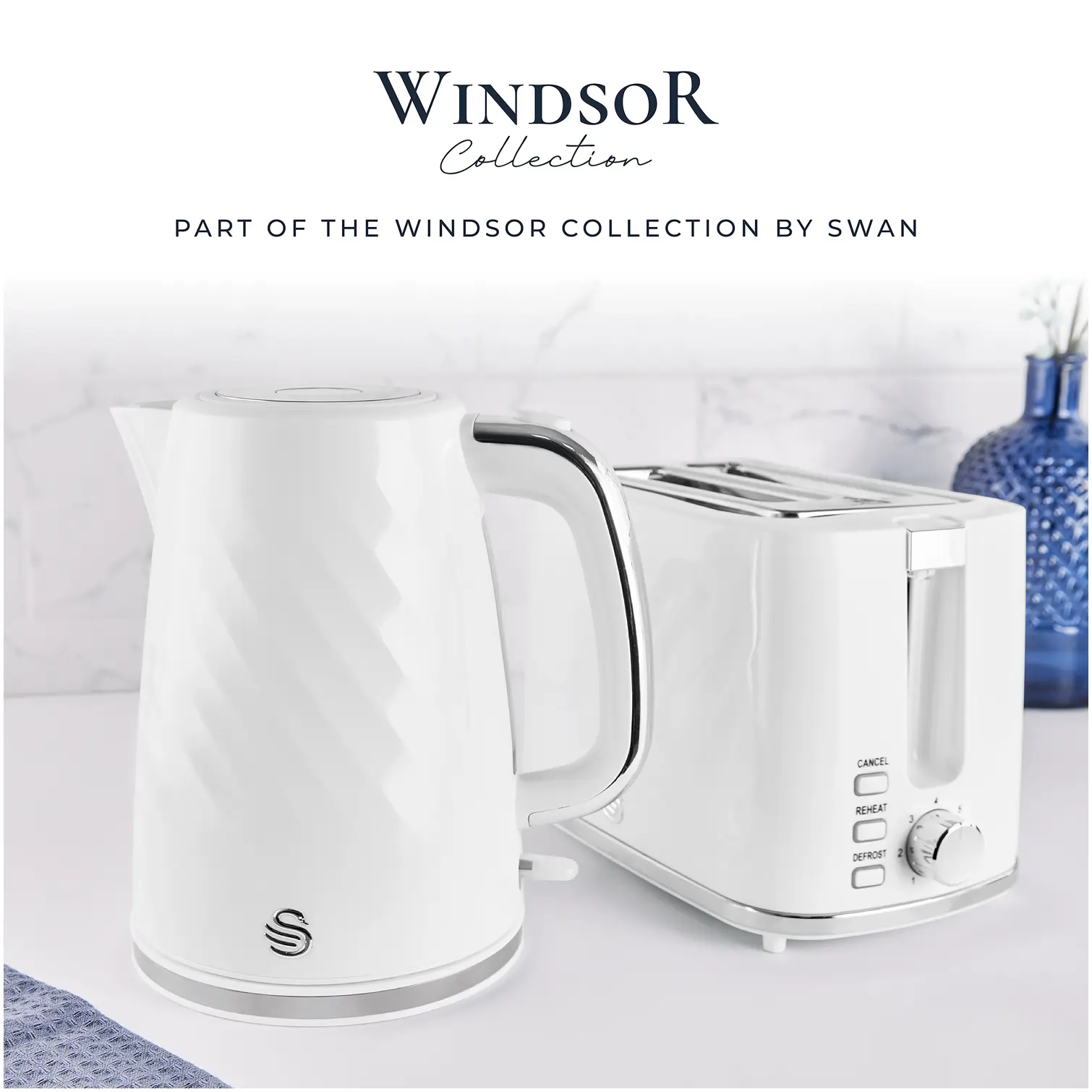 Swan Windsor Jug Kettle White