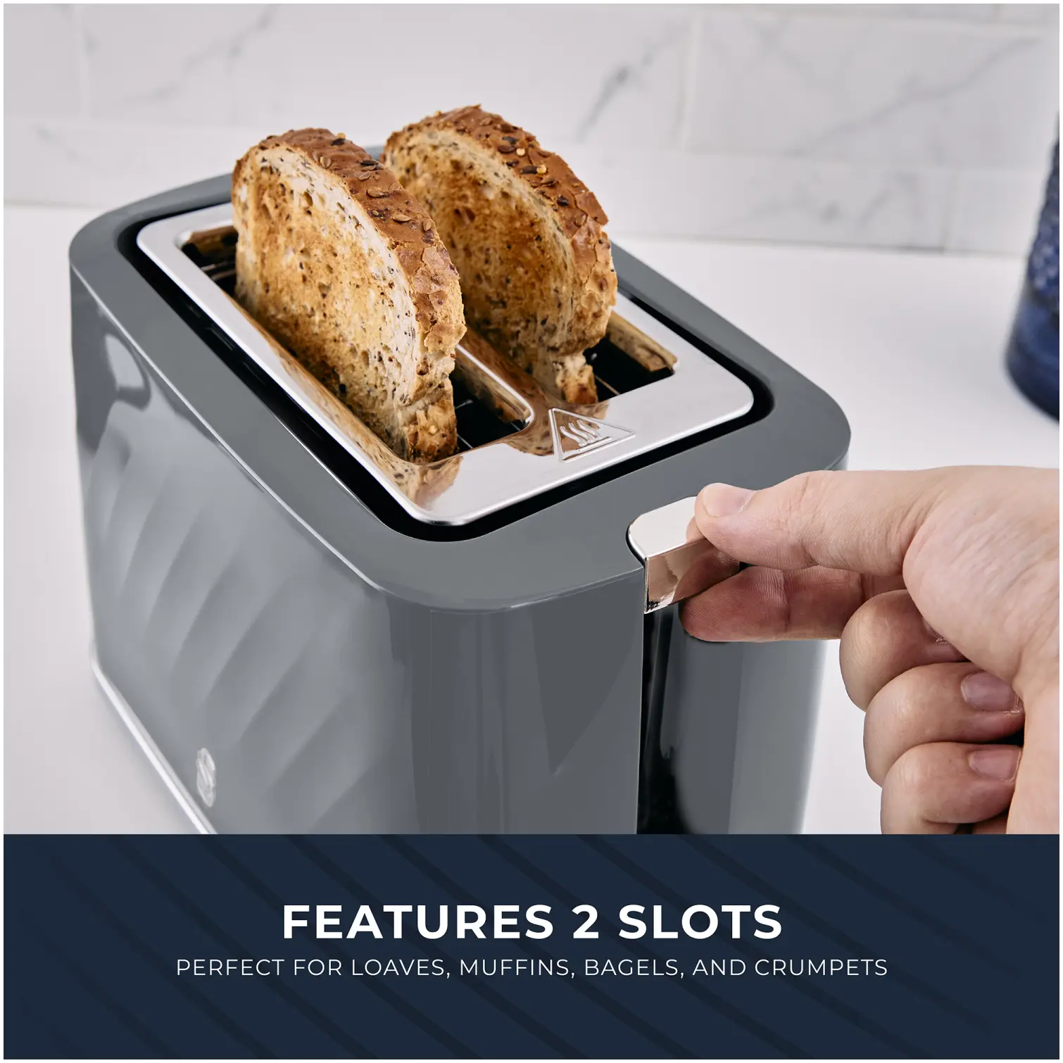 RKW2040_3 Swan Windsor 2 Slice Toaster Grey
