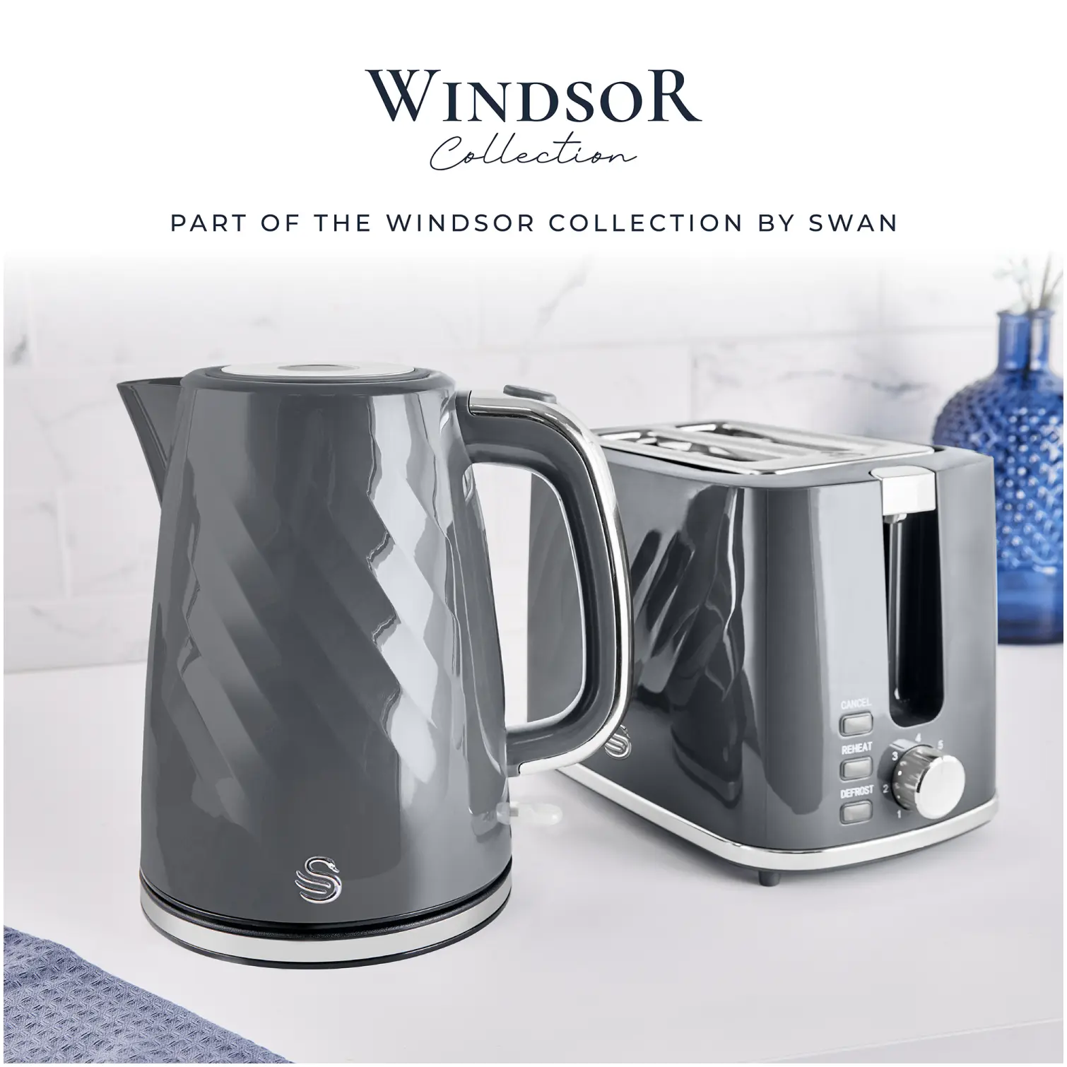 RKW2040_9 Swan Windsor 2 Slice Toaster Grey