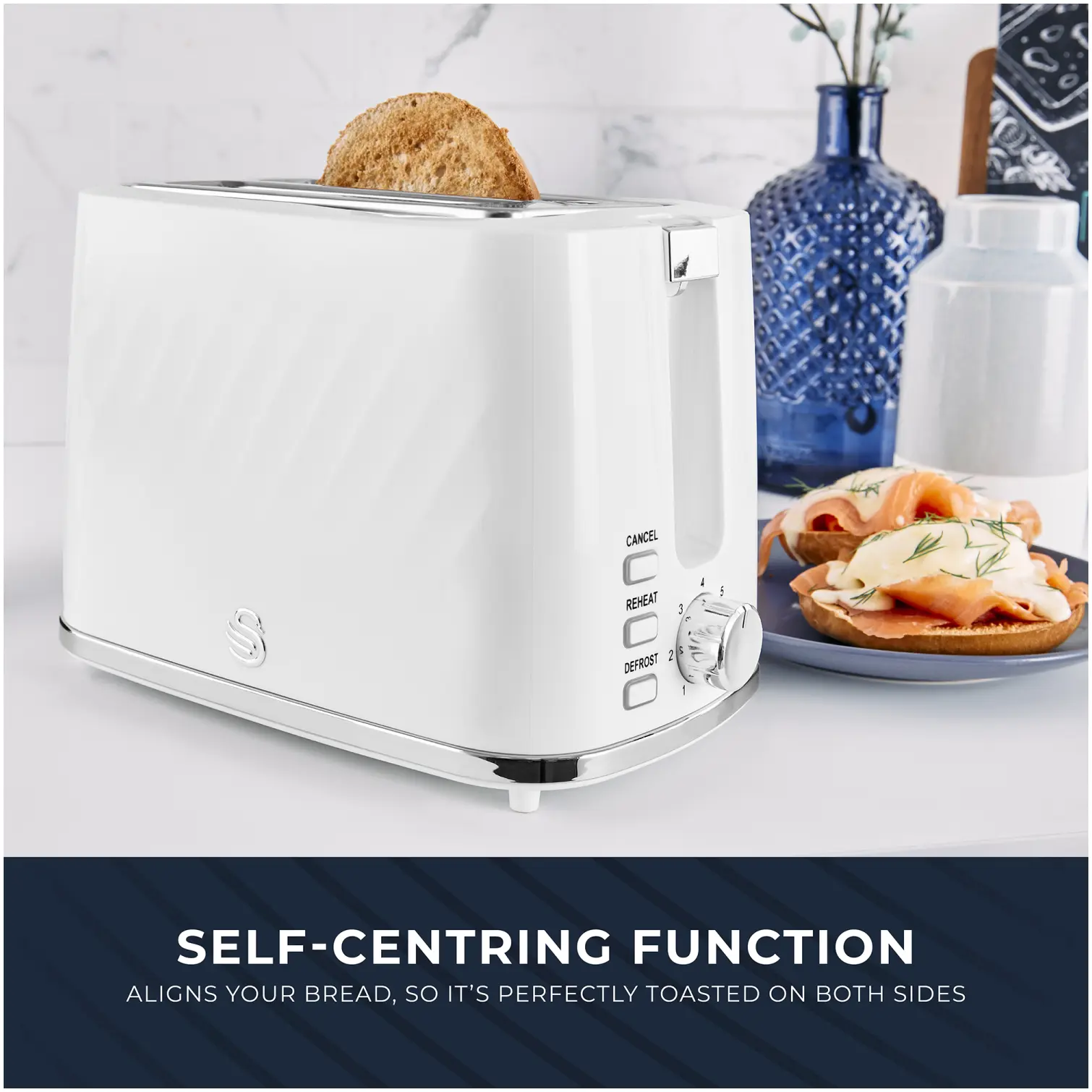 Swan Windsor 2 Slice Toaster White