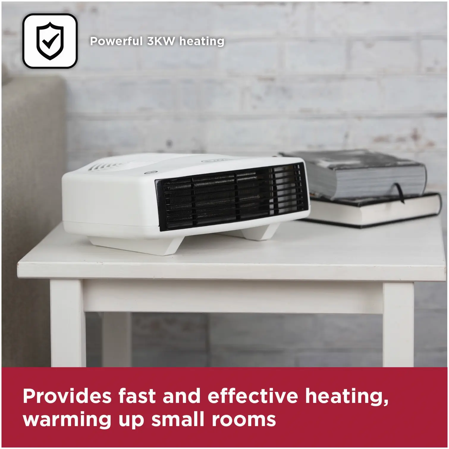 Black+Decker Flat Fan Heater 3kw